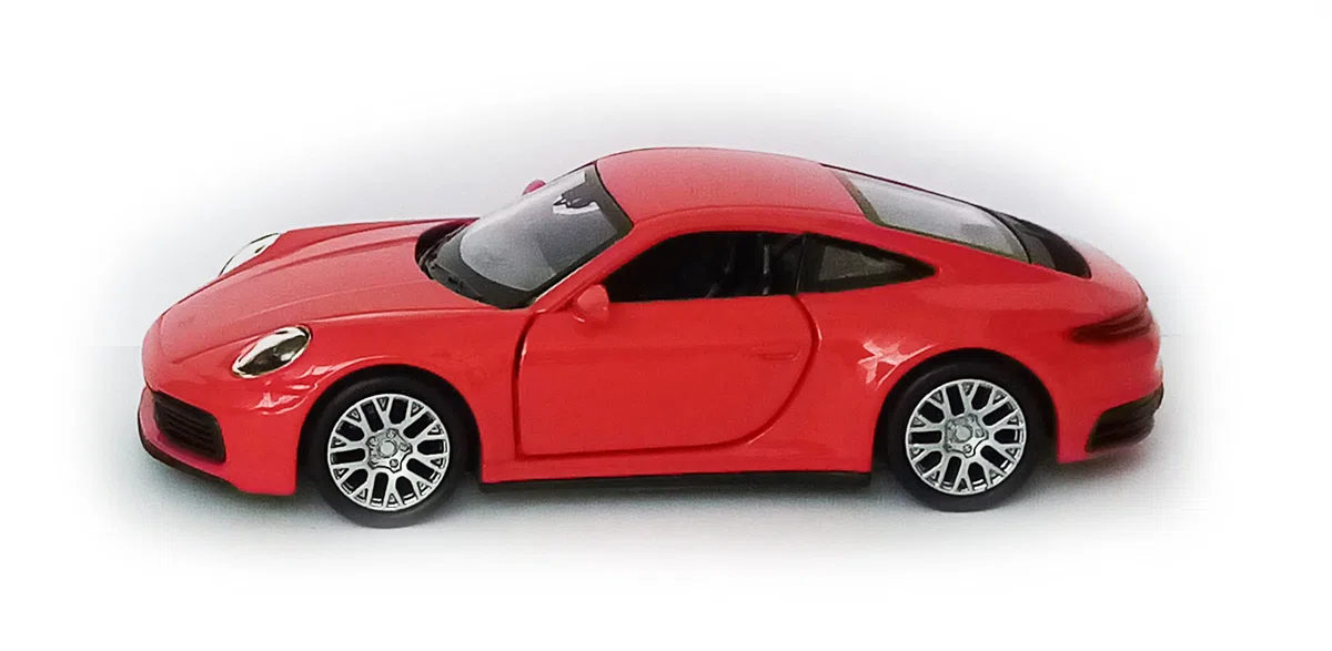 Porsche 911 Carrera 4S Voiture de sport en métal modèle miniature modèle de voiture 4-couleurs cadeau pour enfants 85 (Rouge)