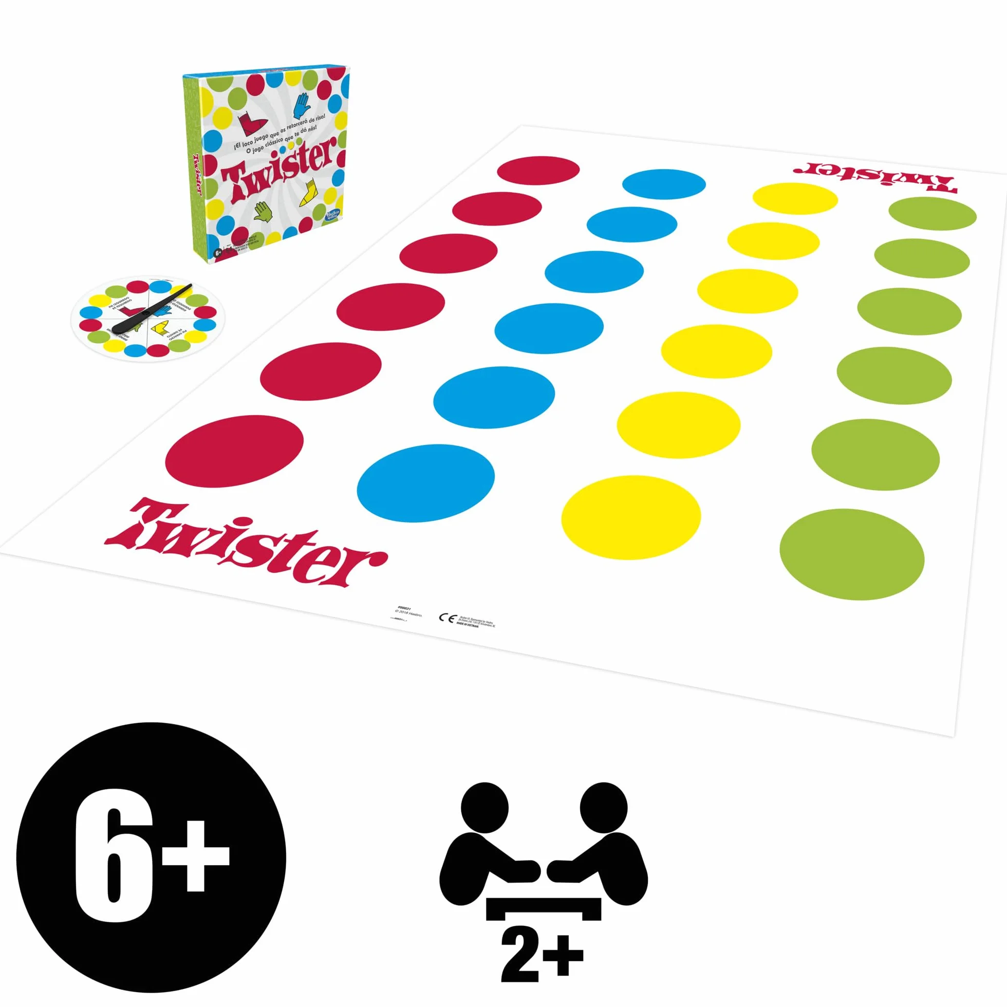 Hasbro Gaming Twister Jeu pour Enfants à partir de 8 Ans, Multicolore