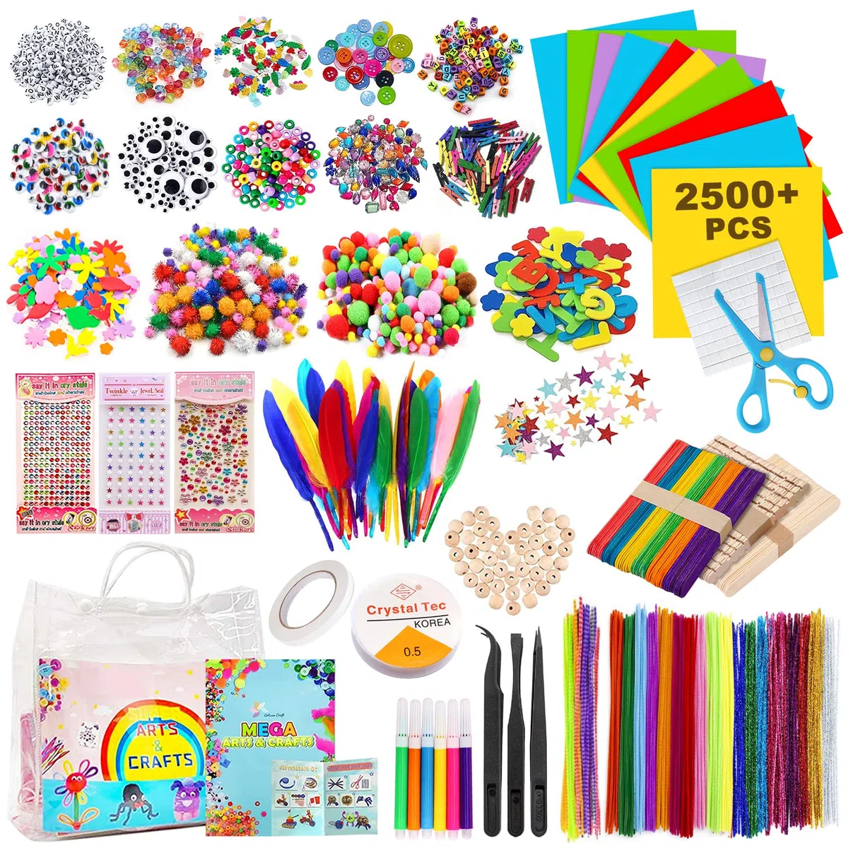 Kit de bricolage pour enfants, 2500 pièces, artisanat, cadeau d'anniversaire