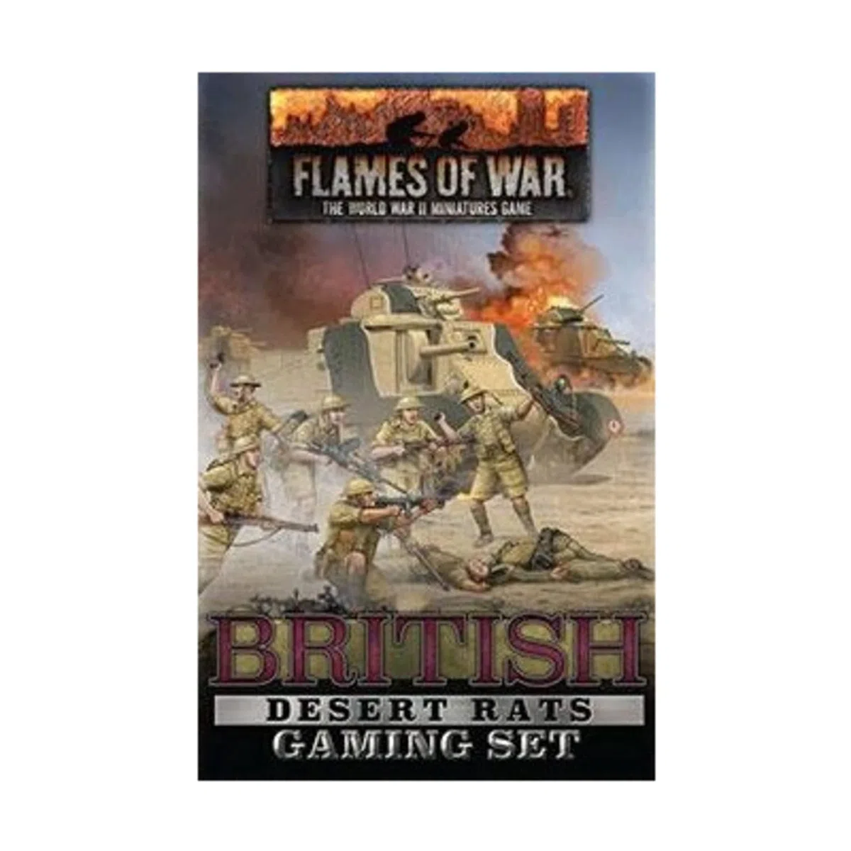 Battlefront Miniatures Flames of War WW2: British Desert Rats Tin Tin