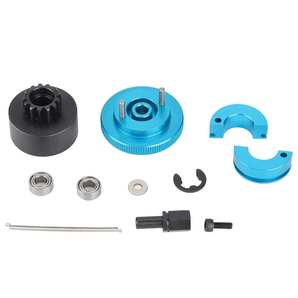Ensemble d'embrayage de Vitesse RC, Ensemble de variateur d'embrayage de Vitesse de Volant d'inertie 13T 1/10 Ensemble d'embrayage et de roulement RC adapté au Moteur 1:10 RC
