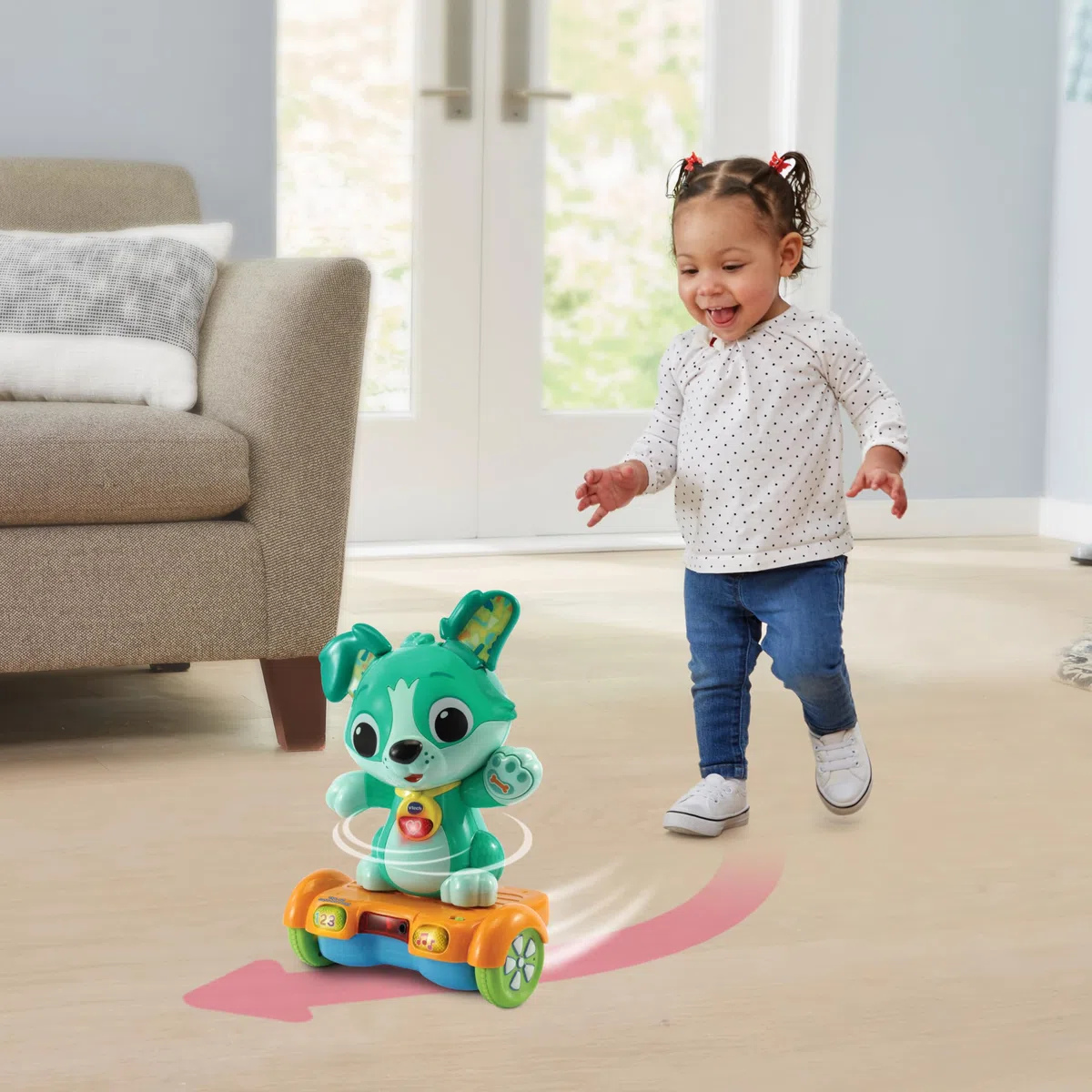 VTech - Titou, Mon Toutou Hoverboard, Chien Interactif de 1 à 3 Ans - Version FR