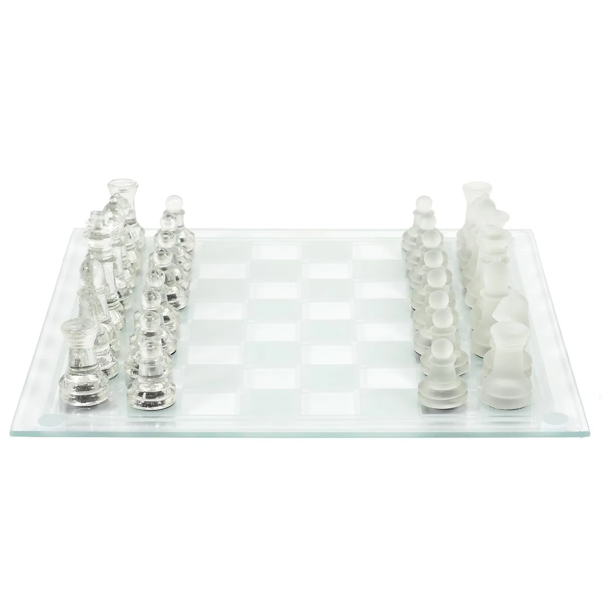 MISTER GADGet - MG3328 Jeu D'échecs en Verre Design Original - Format Pratique 25 x 25 cm - Divertissement et Cadeaux - Couleur Transparente - Taille L