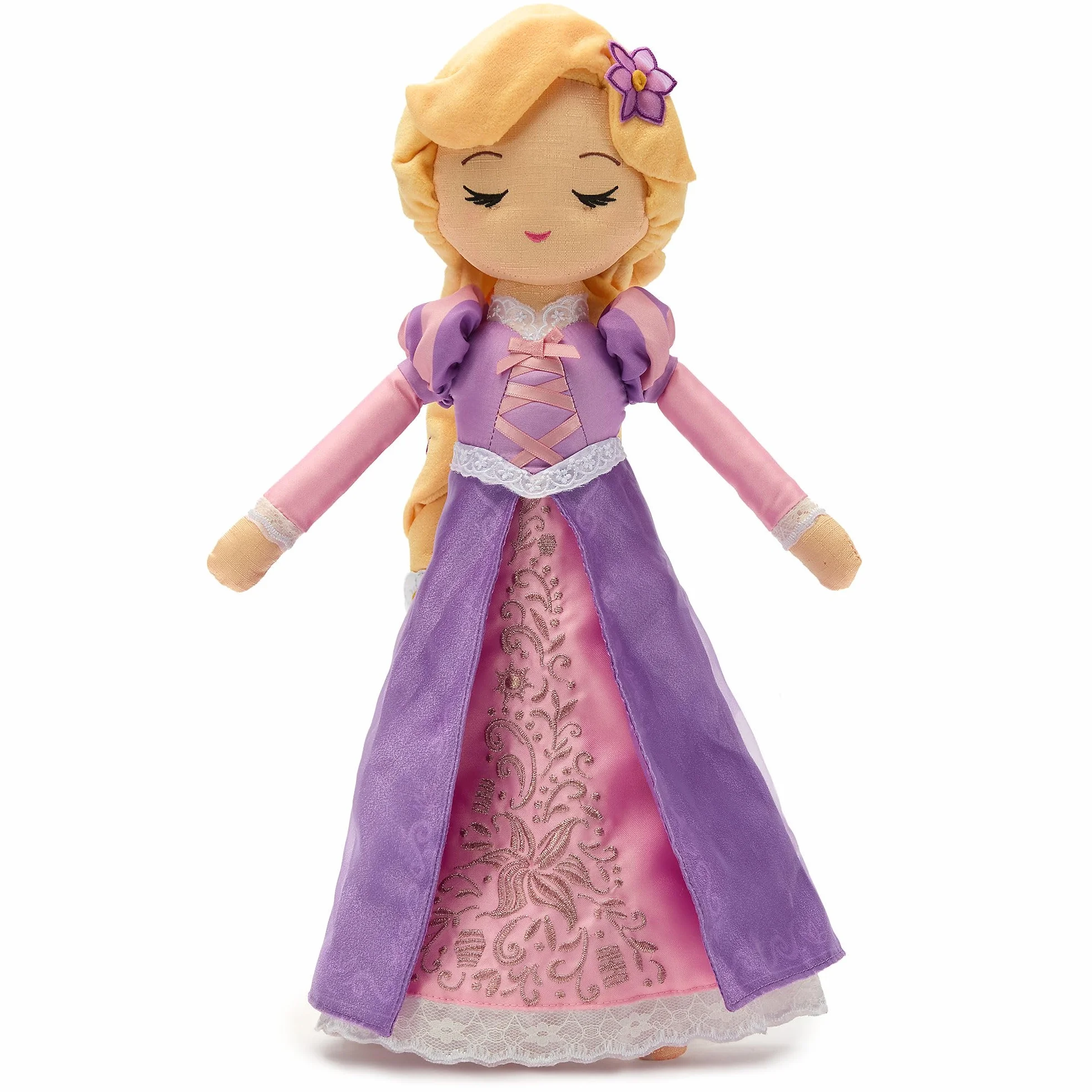 Disney Store Official Poupée de Chiffon Raiponce, Peluche Collector du 15e Anniversaire du Film Raiponce avec Cheveux tressés et Robe Scintillante, poupée Princesse Disney de 41 cm