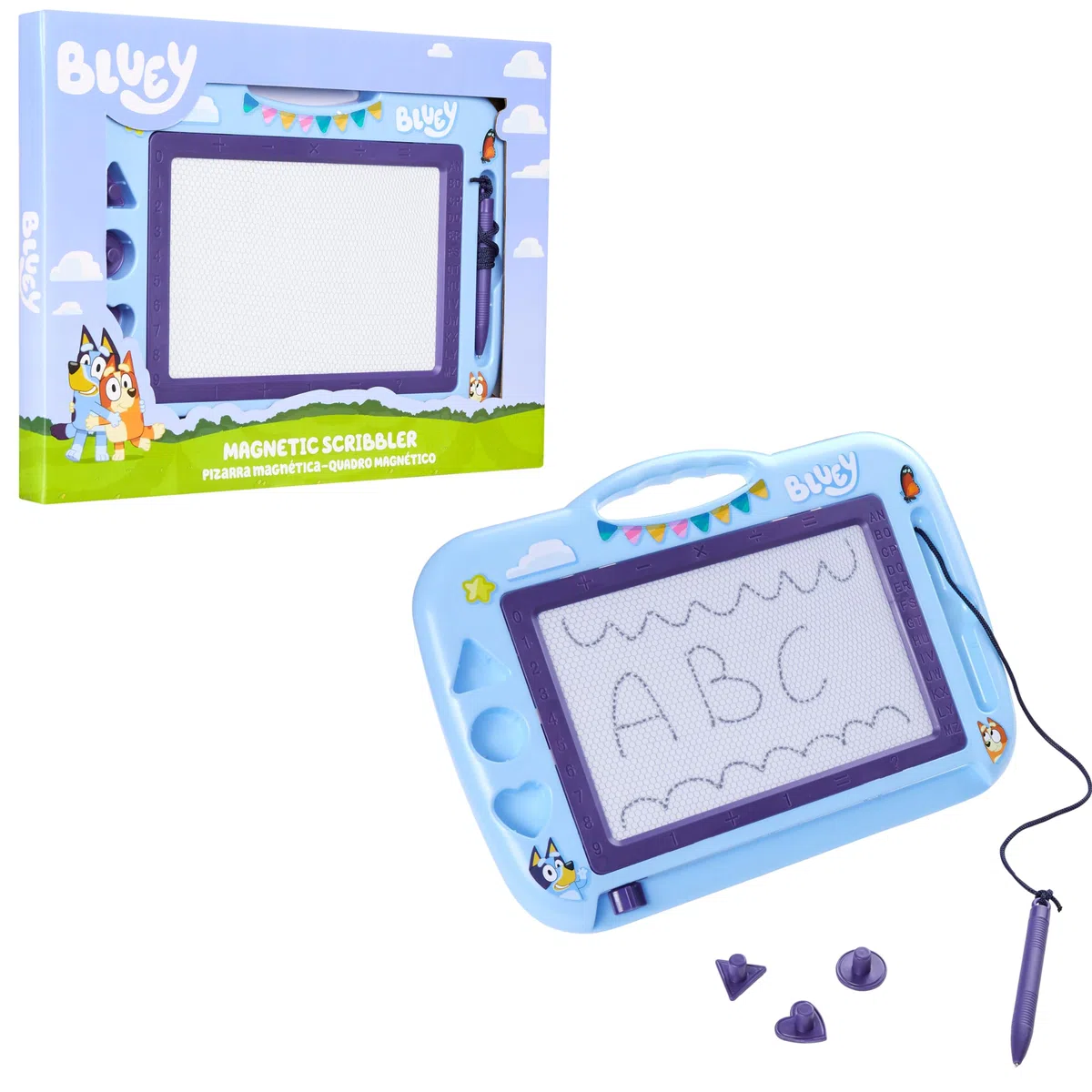 BlueY Ardoise Magique Enfant Ardoise Magnetique pour Dessin et Ecriture avec Stylet et Tampons Jouet Garcon Fille 3 Ans