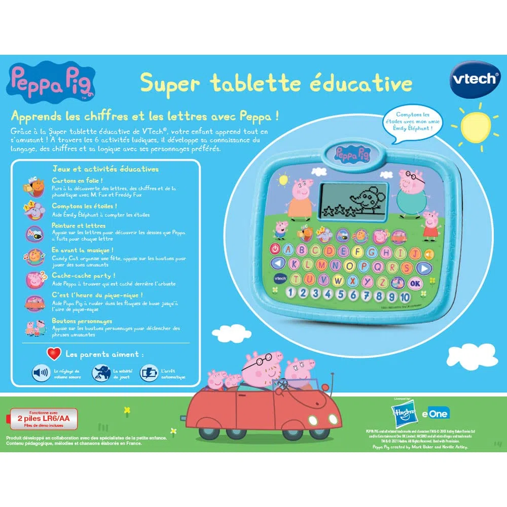 VTech - Peppa Pig - Super Tablette Éducative, Tablette Enfant - 2/5 Ans - Version FR