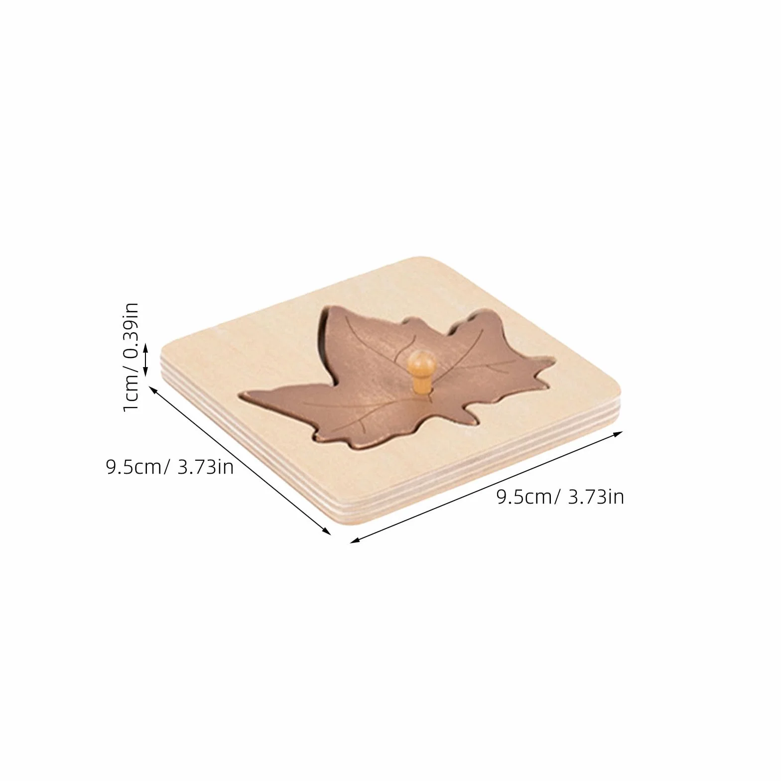 ibasenice Montessori Lot de 4 puzzles en bois partiellement en forme de feuille d'automne Jouet éducatif pour enfants d'âge préscolaire Puzzle éducatif à emboîter pour compétences cognitives et