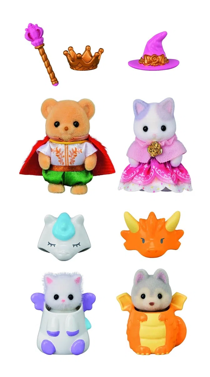 Sylvanian Families - Les Amis des Contes de fées - Set 4 Figurines - Plongez dans l'univers de la Famille Sylvanian - Figurines Animaux Miniatures - Jouet Enfant 3 Ans et + - 5842