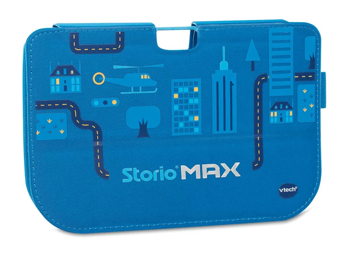 VTech - Étui à Rabat Bleu pour Tablette Enfants avec Écran 5 Pouces, Protection 2 en 1 Compatible avec Storio Max et Storio Max 2.0, Cadeau Enfant de 3 Ans à 11 Ans - Contenu en Français
