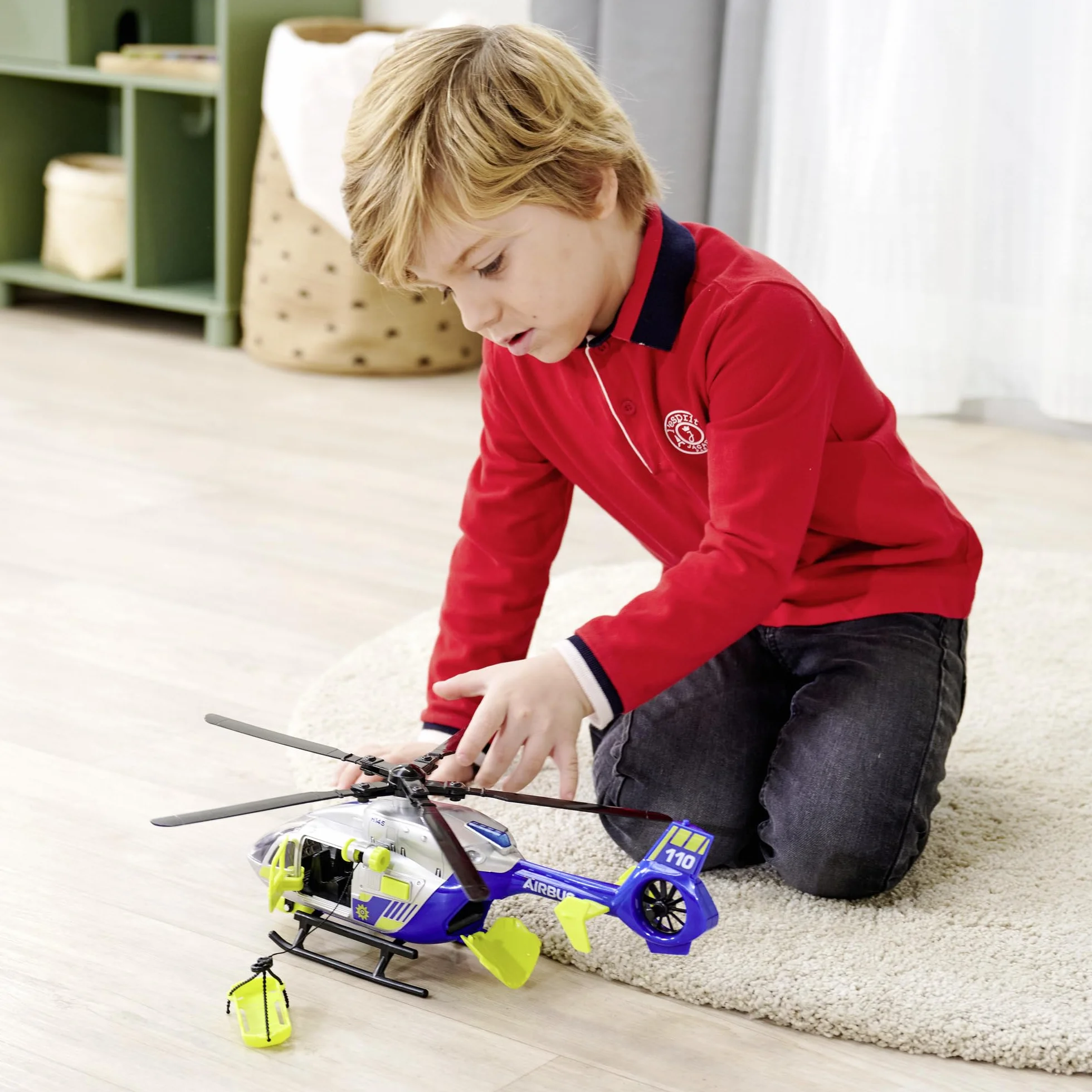 Dickie - Hélicoptère SOS 36cm - Pâles rotatives 36cm - Treuil Mobile - 203716028038