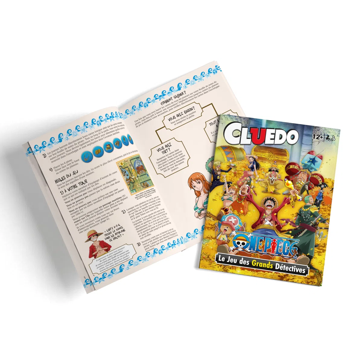 Winning Moves Cluedo One Piece - Jeu de société Famille pour 2 à 6 Joueurs - Jeu De Plateau 12+ Ans - Jeux De Logique - Cluedo Francais