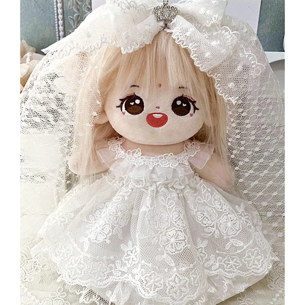 niannyyhouse Robe de mariée en dentelle blanche 20 cm