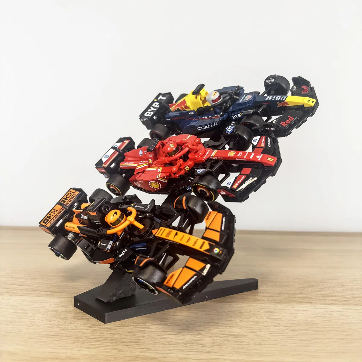 Présentoir Étagère Surélevée - Compatible avec Lego Formula One Speed Champions - Étagères de Présentation F1 Stand (3 Stands)
