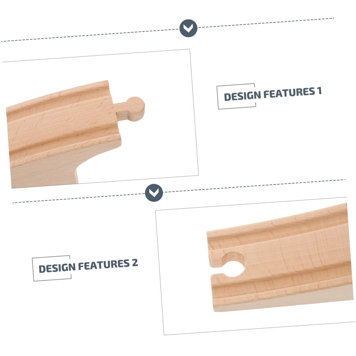 BESPORTBLE Accessoire de Pont Ferroviaire en Bois Beige pour Garçon et Filles, Facile à Assembler, Développement de L'imagination, Compatible Rails de Train en Bois