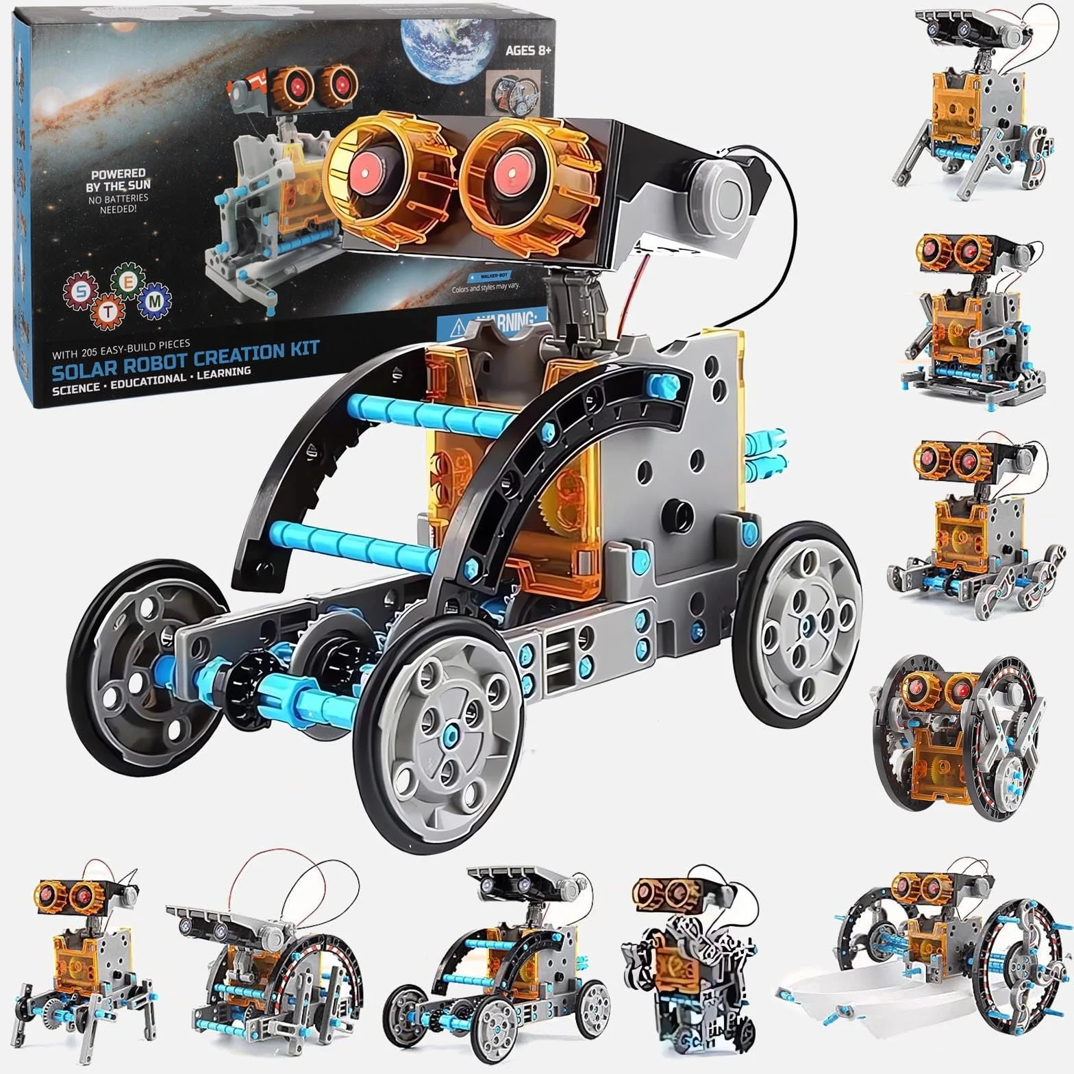 Kit Robot Solaire, 29 en 1 Robot Jouet Enfant Maquette Voiture Jeux de Construction Robotique Éducative Exterieur Experiences Scientifiques Cadeau pour Garçon Fille