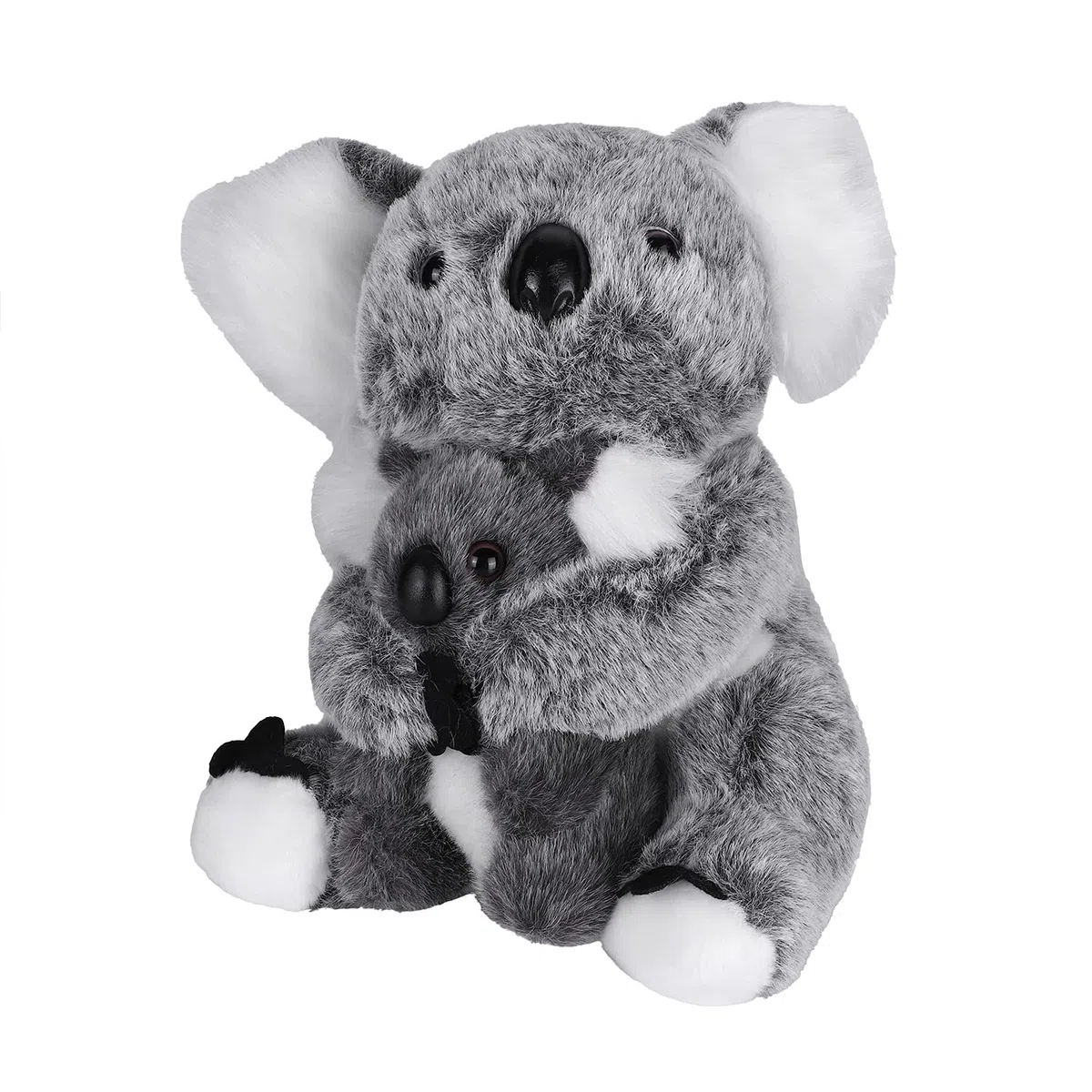 Koala Peluche Doux Koala Ours Mama et Bébé pour Enfants Filles Poupée Chiffon en Peluche Mignon Poupon Koala Adorable Jouet de Sommeil Poupée Cadeaux pour Fête Anniversaire Noël Décoration 28cm