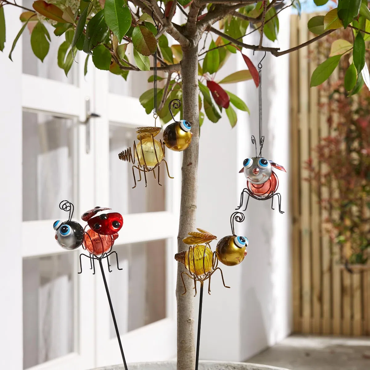 Luxform Lampes solaires suspendues Metal insect Abeille et coccinelle - 24204.000.01