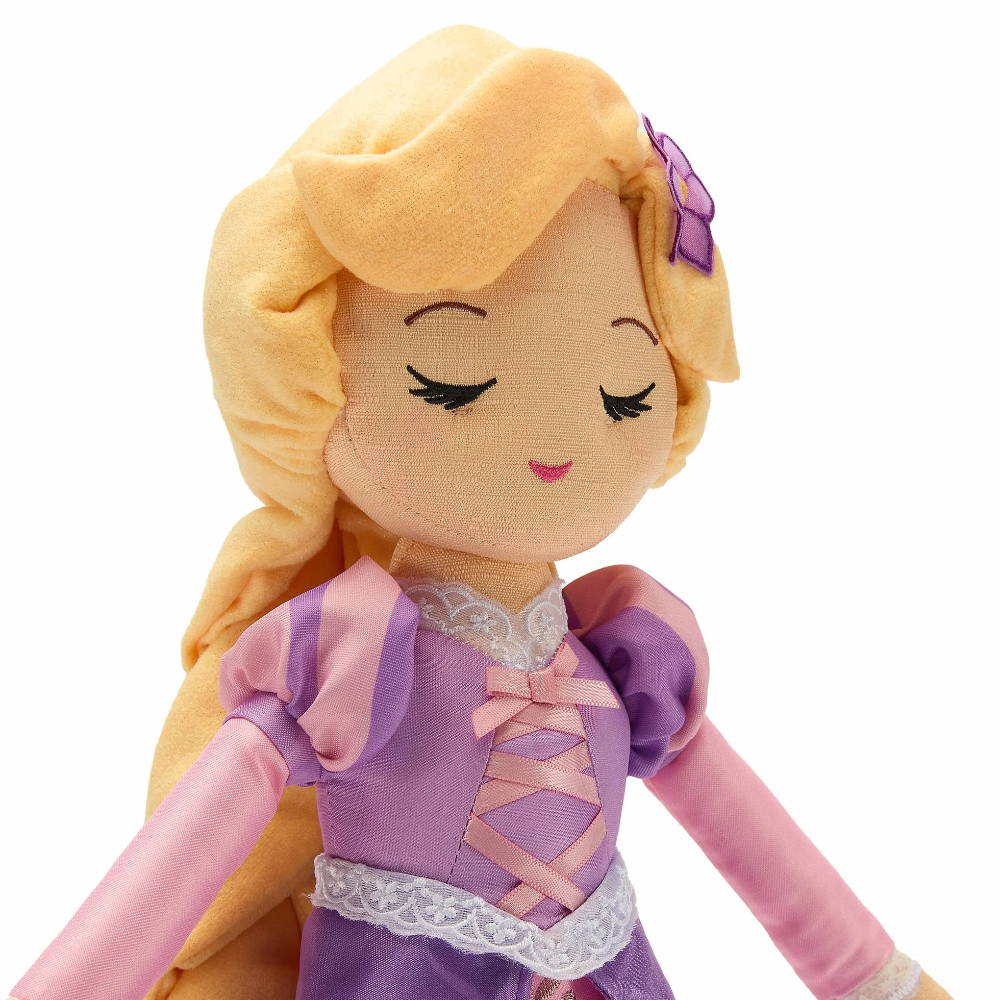 Disney Store Official Poupée de Chiffon Raiponce, Peluche Collector du 15e Anniversaire du Film Raiponce avec Cheveux tressés et Robe Scintillante, poupée Princesse Disney de 41 cm