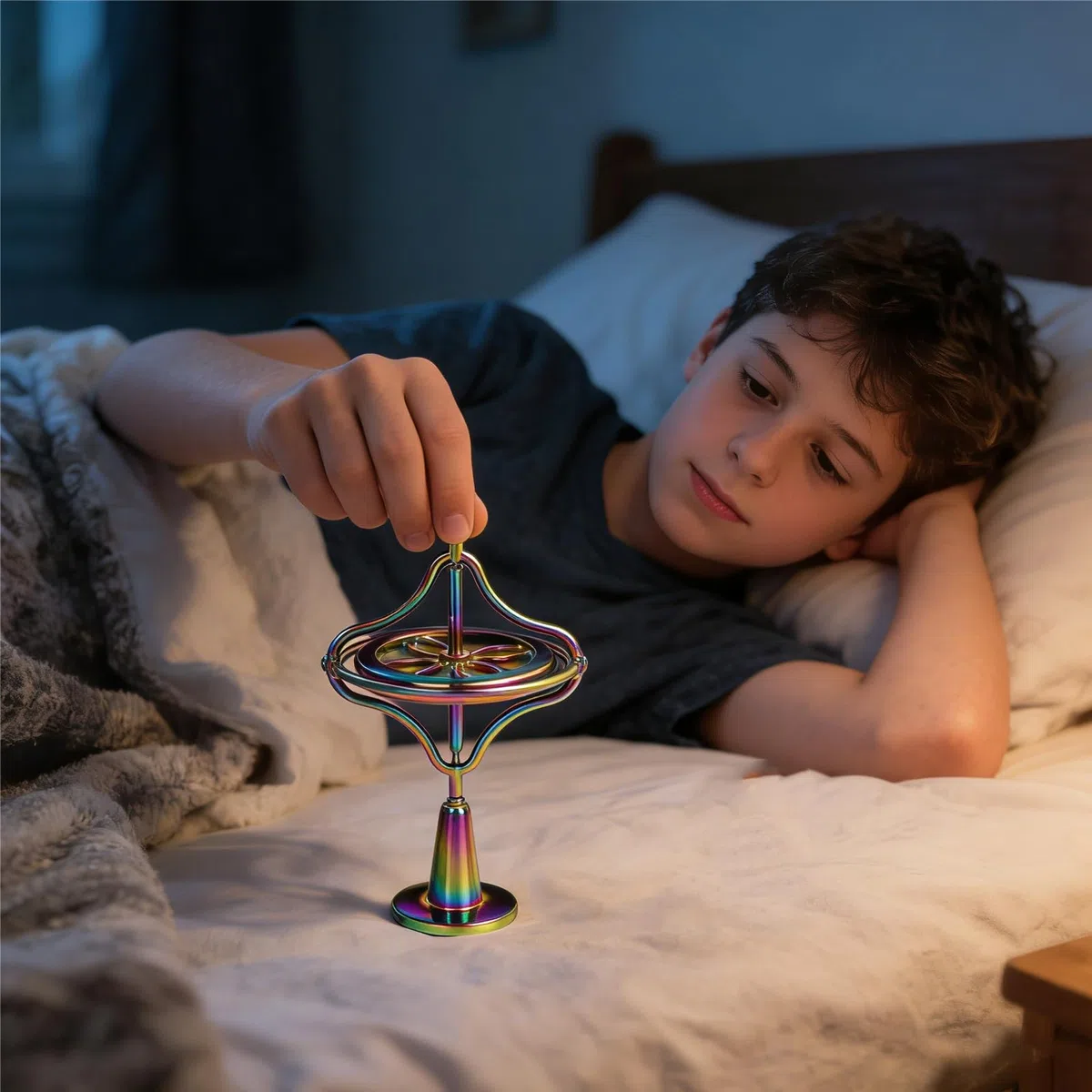 Gyroscope toupie Shienus Doigt Gyroscope Jouets Équilibre Spinner Métal Anti-gravité Gyroscope Coloré Spinning Décompression Jouet éducatif Cadeau pour enfants