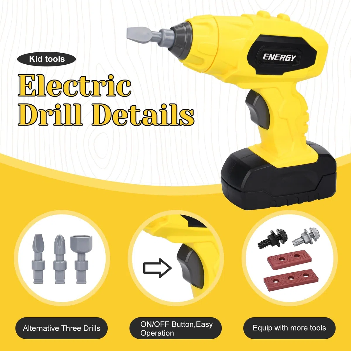 UCAMP Outils Enfant 83 Pièces Boîte à Outils Enfant avec Perceuse Électrique,Etablie Bricolage Enfants,Malette Outils,Travail Jouet Cadeau Jeu Éducatif pour Enfants 3 Ans+