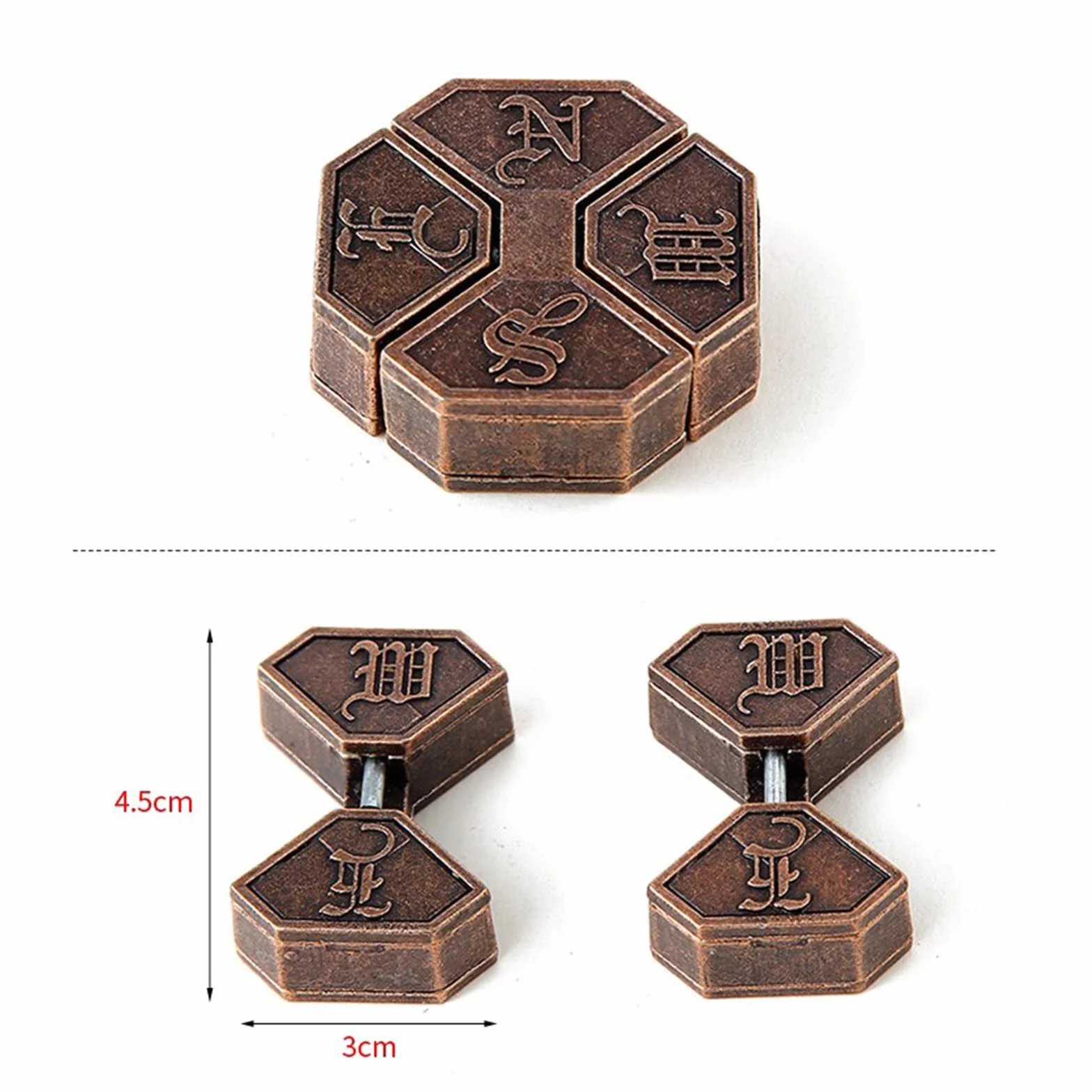 RoseFlower 9 Morceaux Casse-tête en métal Set de Puzzle en Métal Jeu de Puzzle Magique Jouet Éducatif pour Interdiction Jeu Déverrouiller pour Party Enfants/Adulte Défi QI,Difficulté Moyen