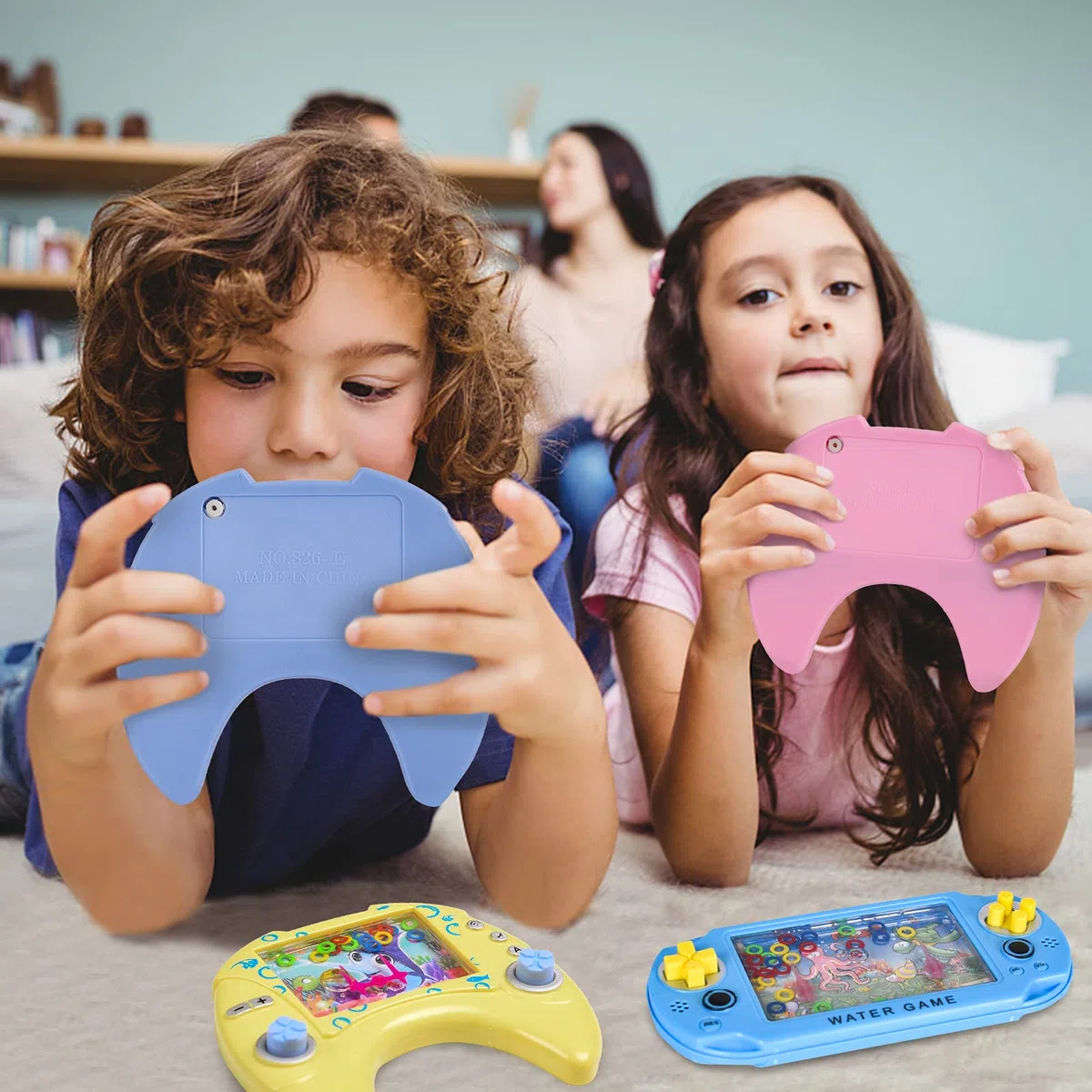Herefun Mini Jeux d'Eau, 8 Pièces Flipper, Jeu Aquatique de Table Portable, Anneau pour Jouets de Plage, Idée Cadeau pour Enfants