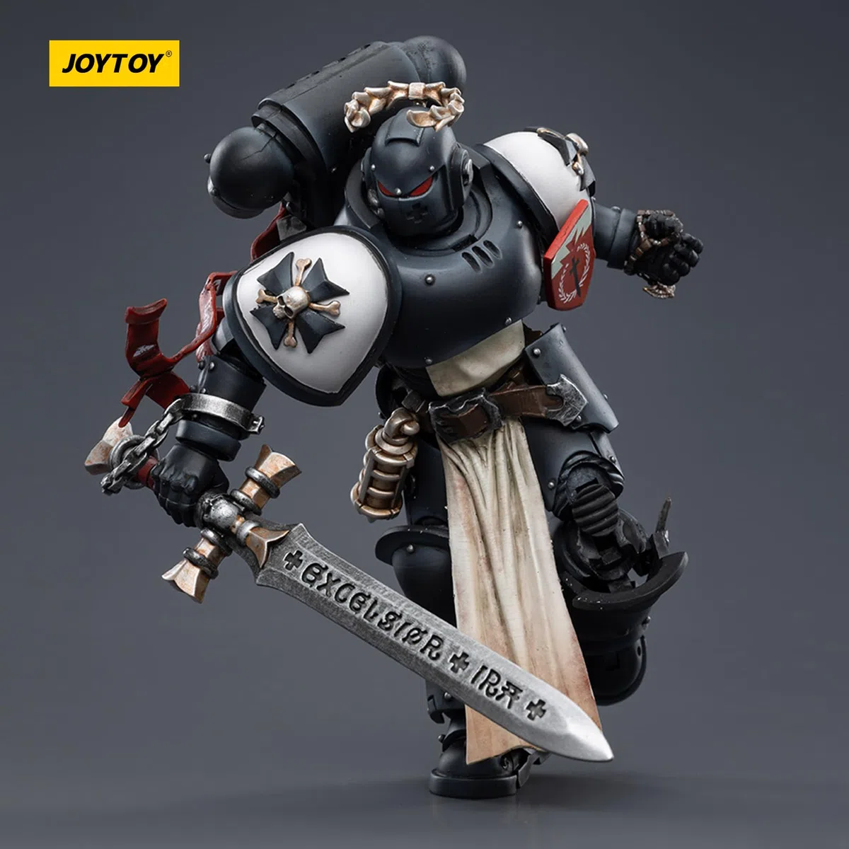 JOYTOY Warhammer 40k Black Templars, Black Templars The Emperors Champion Rolantus Figurine d'action 1/18, dédiée à Vous Qui Aimez Collectionner