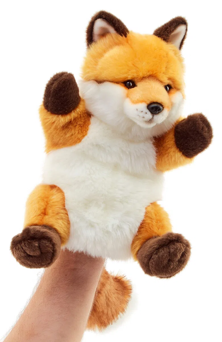 Uni-Toys - Marionnette Renard Roux Classique – 28 cm (Hauteur) – Poupée en Peluche, Renard – Peluche