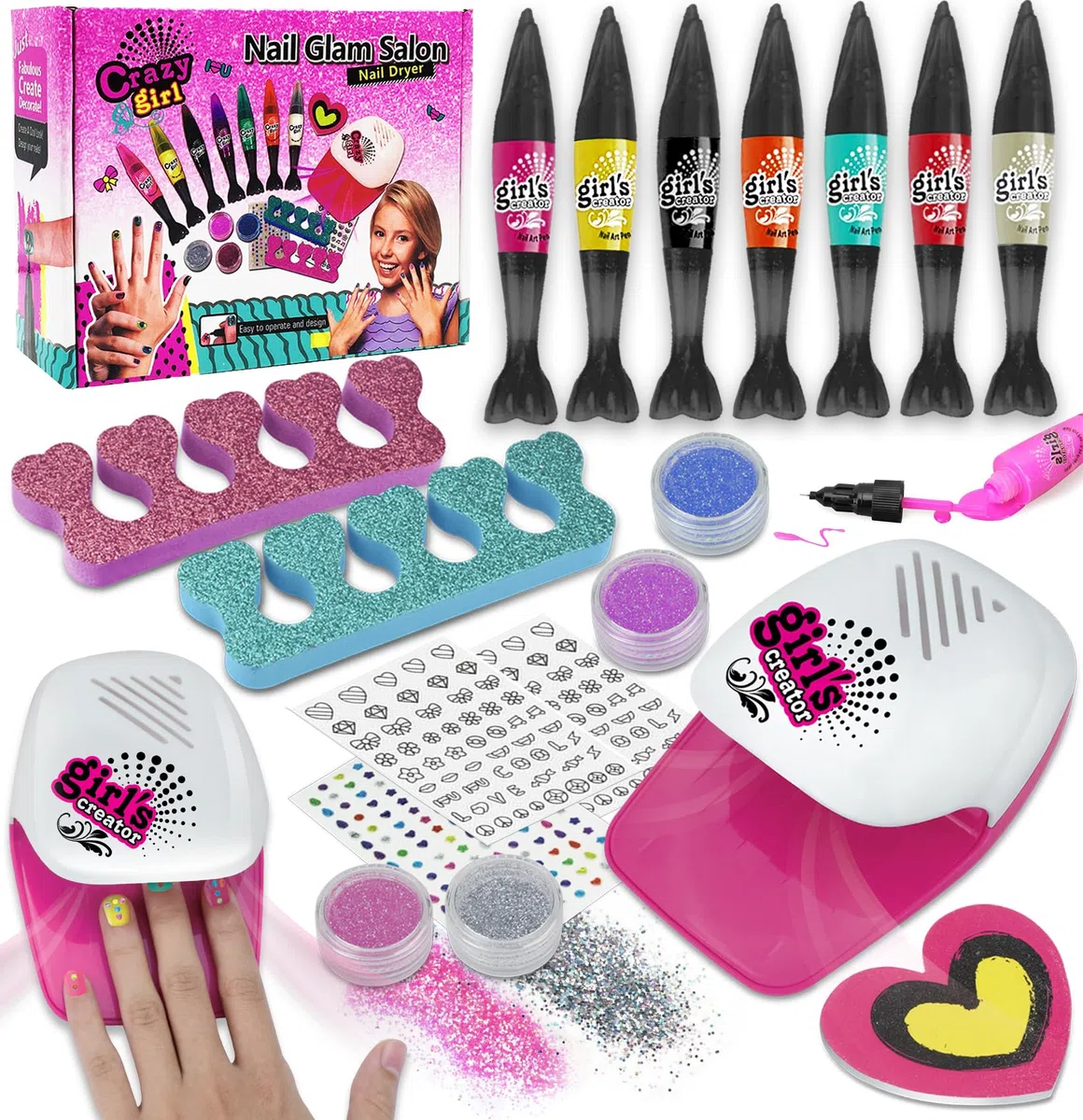 18Pcs Vernis Enfants Cadeau Fille 3 6 7 8 9 10 11 12 Ans Filles Kit Manucure Enfant Ongles Enfant Filles Jouet Fille Maquillage Kit Vernis a Ongle Jouets Cadeau pour Anniversaire Noël La Fête