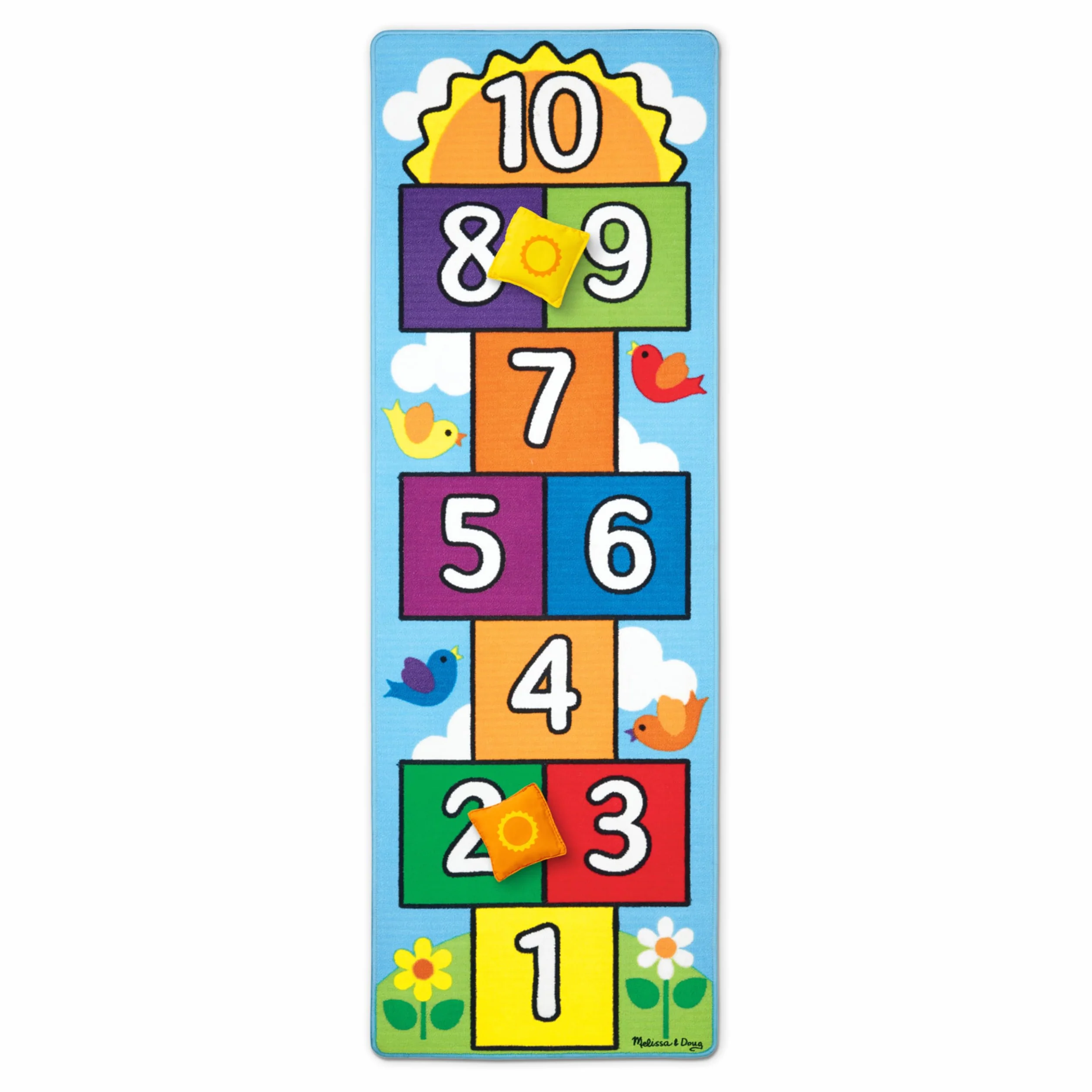 Melissa & Doug- Hop & Count Tapis en marelle, Cœurs, 96152