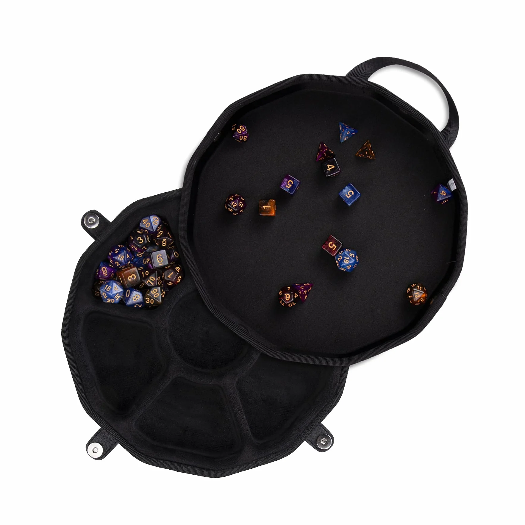 Aenllosi Housse Boîte Étui à DND Dés Tray pour DND Dé Jeu de Role DND Dés Set 210 polyédriques Dice（Petit Housse）