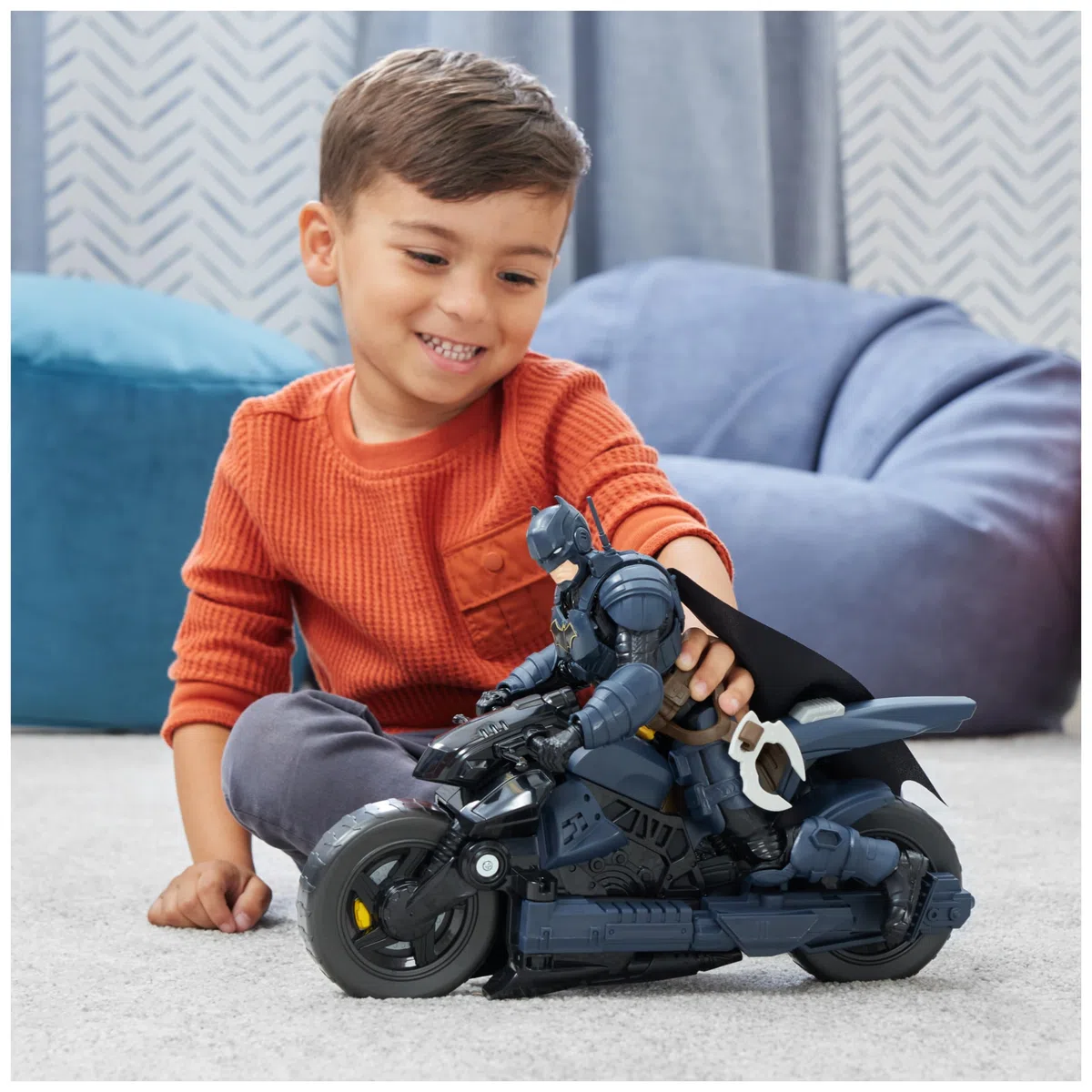 DC Batman - Batcycle 2 en 1 - Batcycle Qui Se Transforme en Batplane - Voiture Batman À Collectionner - Compatible avec Figurines 30 cm - Jouet À Collectionner - Jouet Enfant 4 Ans Et +