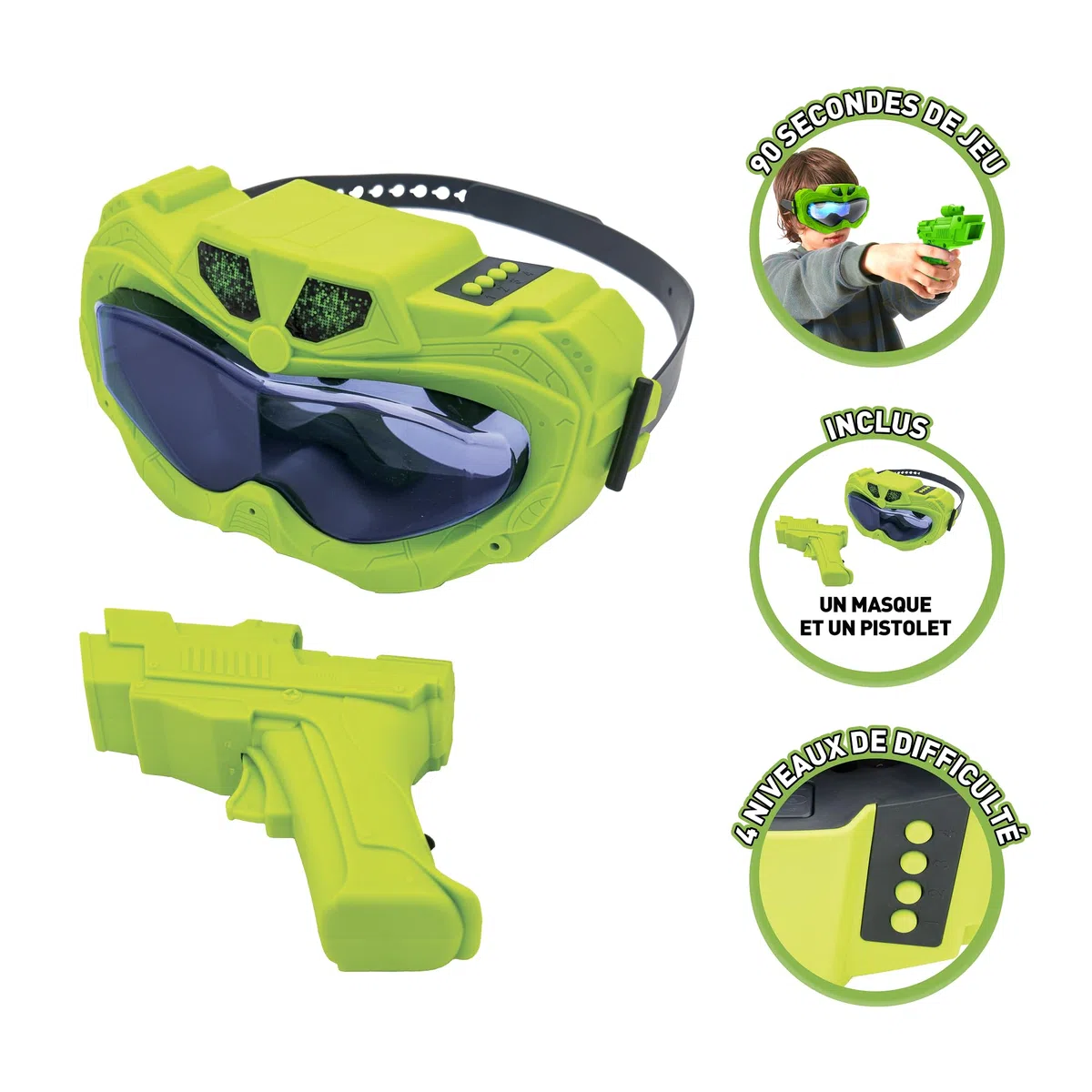 Silverlit - Alien Vision - Jeu Interactif avec Masque 3D - Vise et élimine Les Aliens - Aventure Interactive - Durée d'une Partie 90 Secondes - 4 Niveaux de difficulté - 1+ Joueurs - A partir de 5 Ans