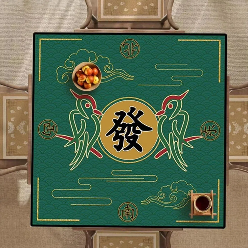 Dianzan Tapis De Mahjong Pliable Antidérapant, Tapis De Table De Mahjong À Réduction De Bruit pour Jeux De Société Décoration