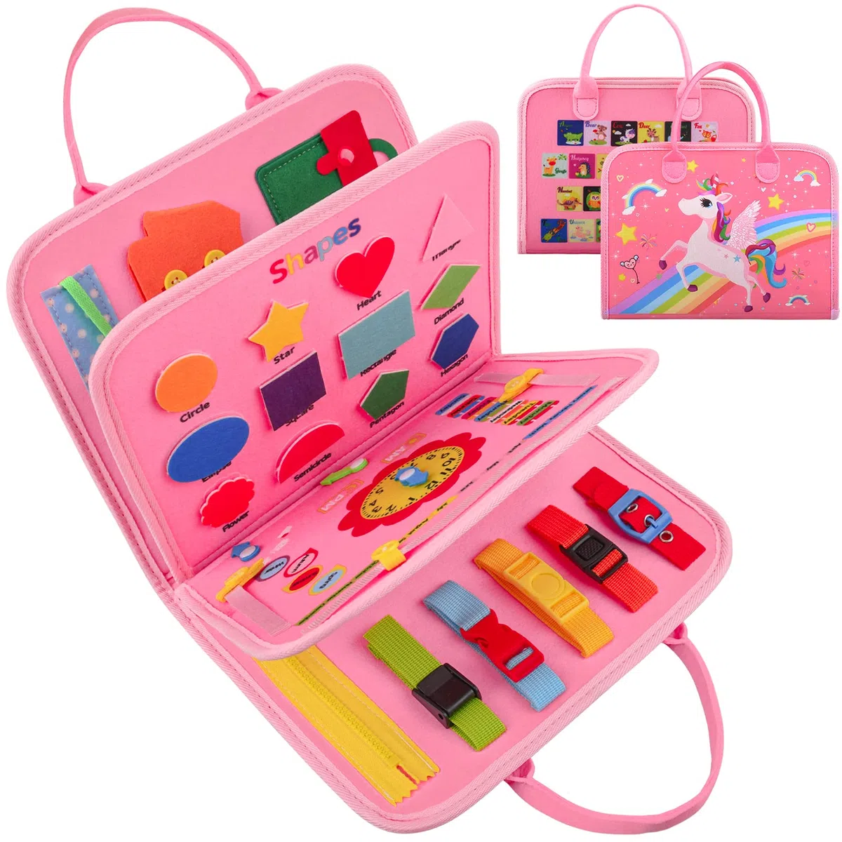 Busy Board Montessori pour Enfants,Planche Montessori, Tableau Sensoriel d'Activités pour Apprendre Motricité Fine,Jouets éducatifs Jeux Montessori pour Garcon Fille BéBé