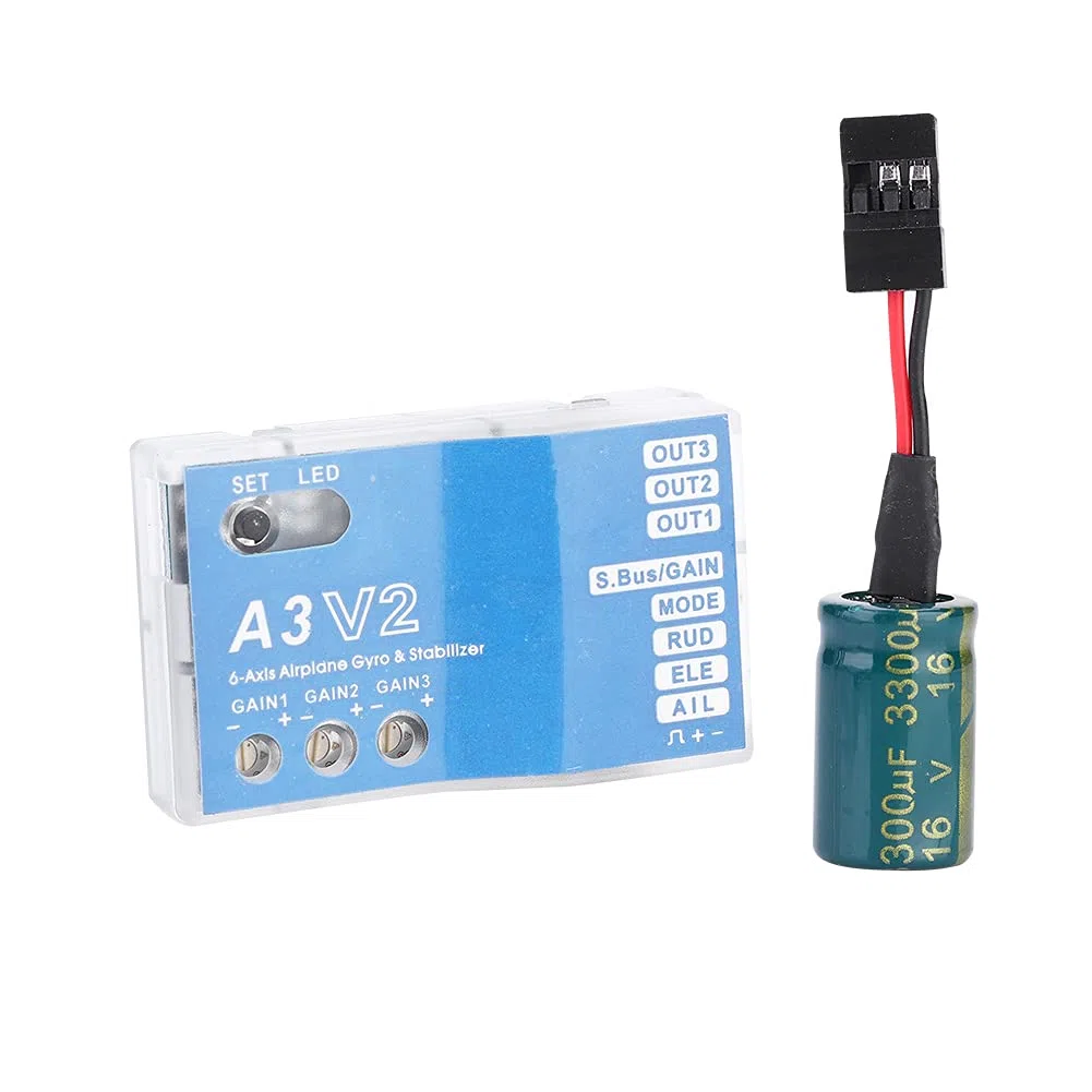 HERCHR Contrôleur de vol RC, F50a Gyroscope à 3 essieux A3 V2 Système de stabilisateur d'appareil d'équilibrage de vol pour Avion à voilure Fixe RC
