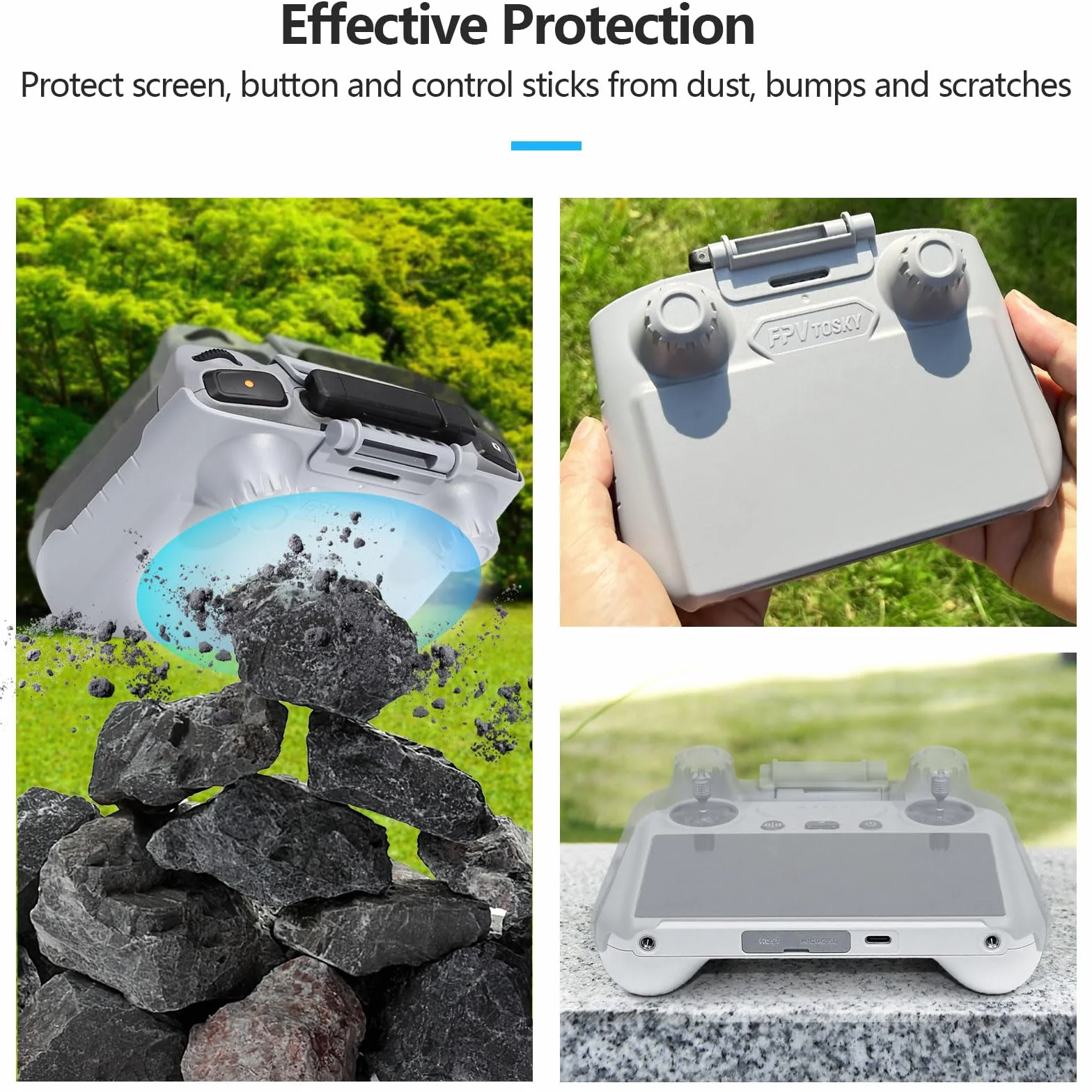 FPVtosky Lito X1/Mini 5/4 Pro RC 2 Pare Soleil + 2 protections d'écran + kit longe - 3 En 1 RC-2 Support de télécommande pour DJI Neo/Avata360/Air 3/Mini 5/4 Pro/Flip Accessoires pour drone