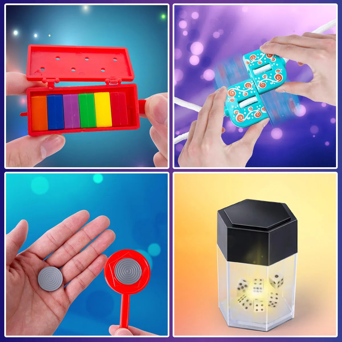 Heyzeibo Kit de Magie - 60+ Tours de Magie Enfant, Kit Magique avec Baguette Magique et Instructions, pour Garçons, Filles, Tout-Petits, Débutants