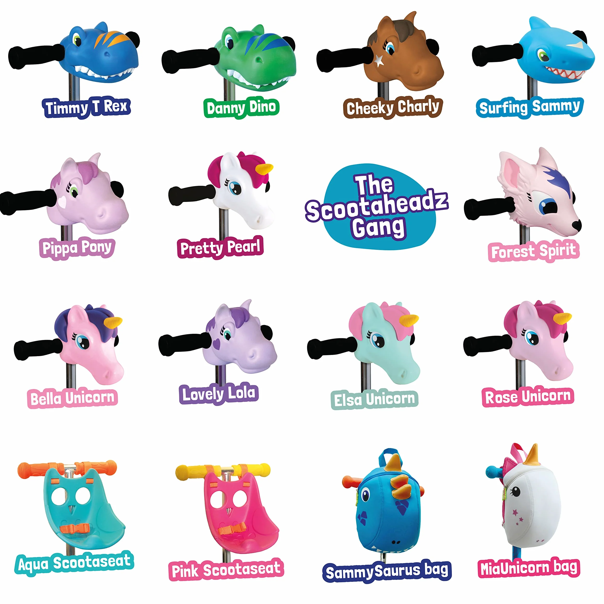 MELY MARMELADE Scootaheadz - Tête de trotinette Licorne Rose Clair