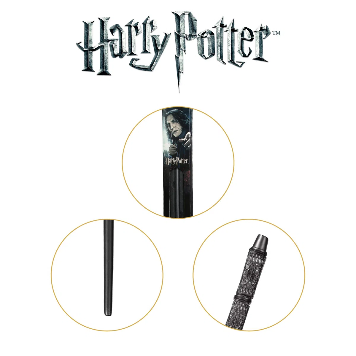 The Noble Collection - Severus Snape Wand in A Standard Windowed Box - 14in (35cm) Wizarding World Wand - Harry Potter Film Set Movie Props Wands Multicolore NN8576