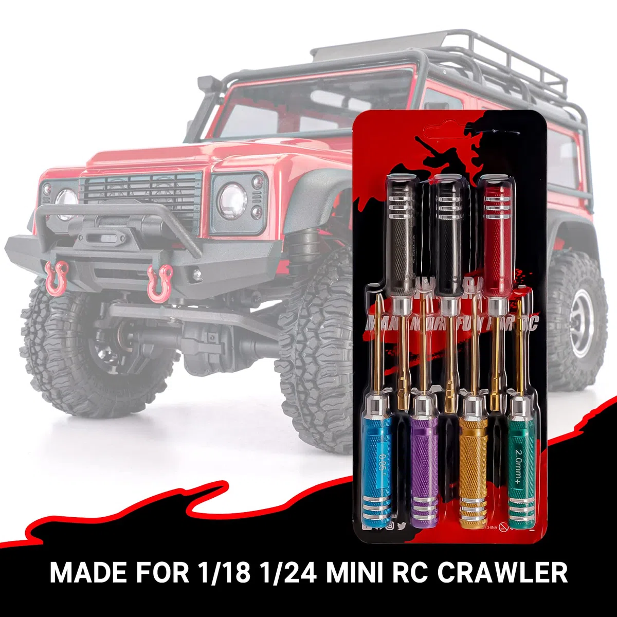 INJORA 7 Couleurs Poignée Courte Hex Tournevis Nut Driver Tool Kit pour 1/18 1/24 RC Mini Crawler Voiture TRX4M SCX24 FCX24 FCX18