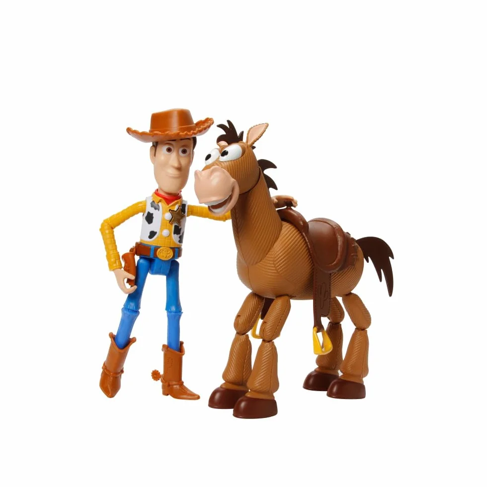 Mattel Disney Pixar Toy Story, Coffret Aventure figurines articulées Woody & Pile-Poil, tailles fidèles au film pour rejouer les scènes du film, jouet pour enfant, GDB91