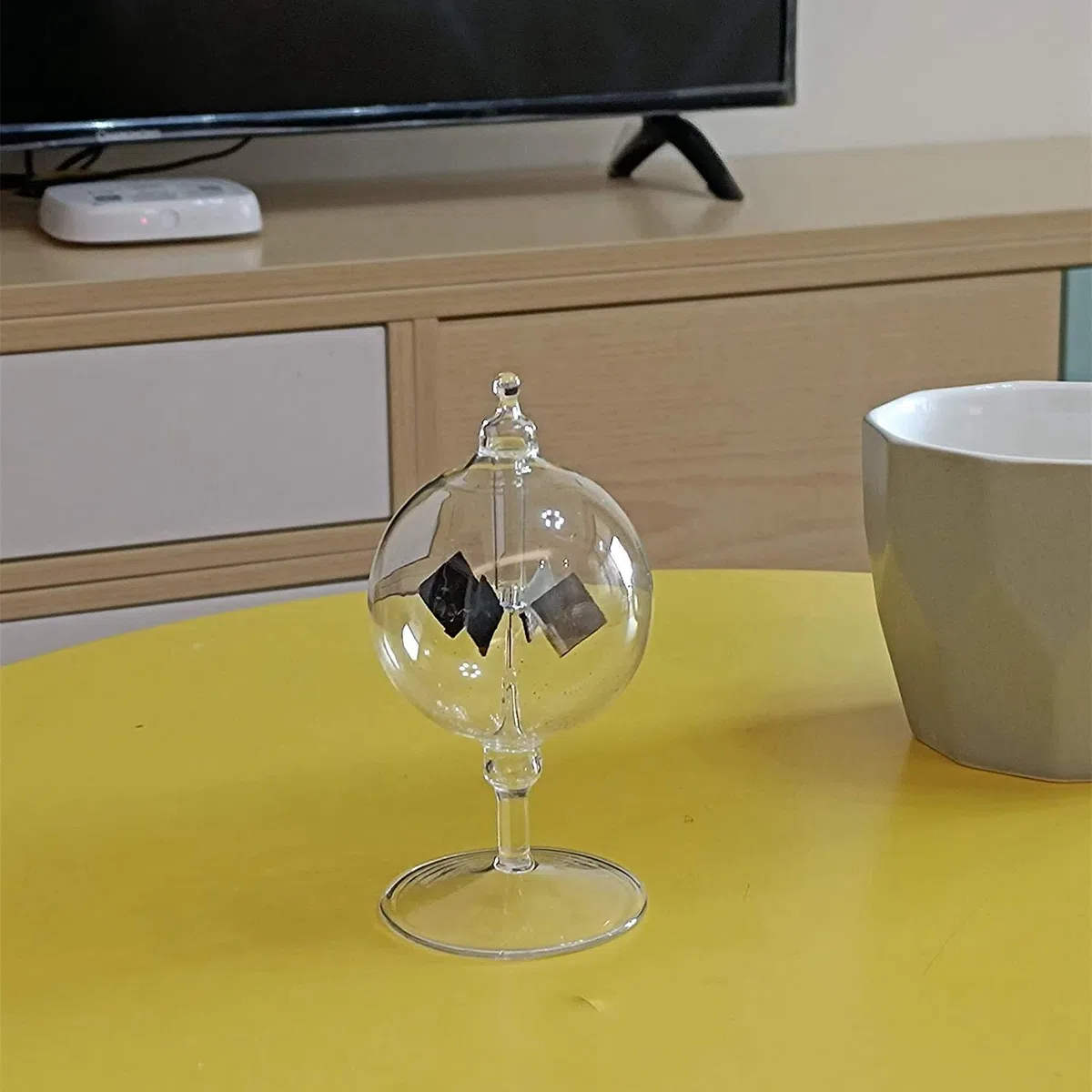Solaire Crookes RadiomèTre en Verre Moulin à Vent Jouet à la Main pour Partie DéCoration de Transparent