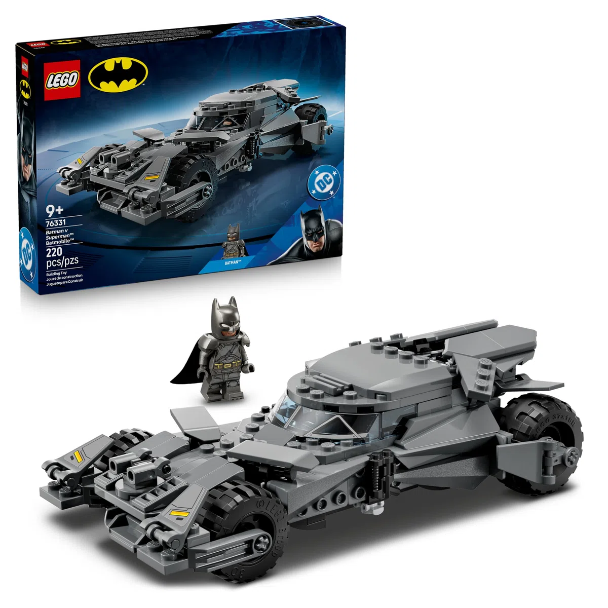 LEGO DC Batman La Batmobile de Batman v Superman - Jouet Voiture - Maquette Collector de Super-Héros avec Minifigurine - Idée de Cadeau d'anniversaire pour Garçon dès 9 Ans ou Ado Fan du Film 76331