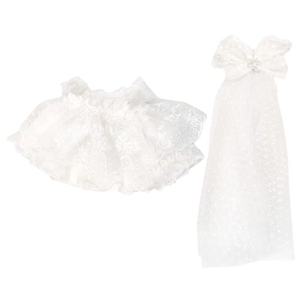 niannyyhouse Robe de mariée en dentelle blanche 20 cm