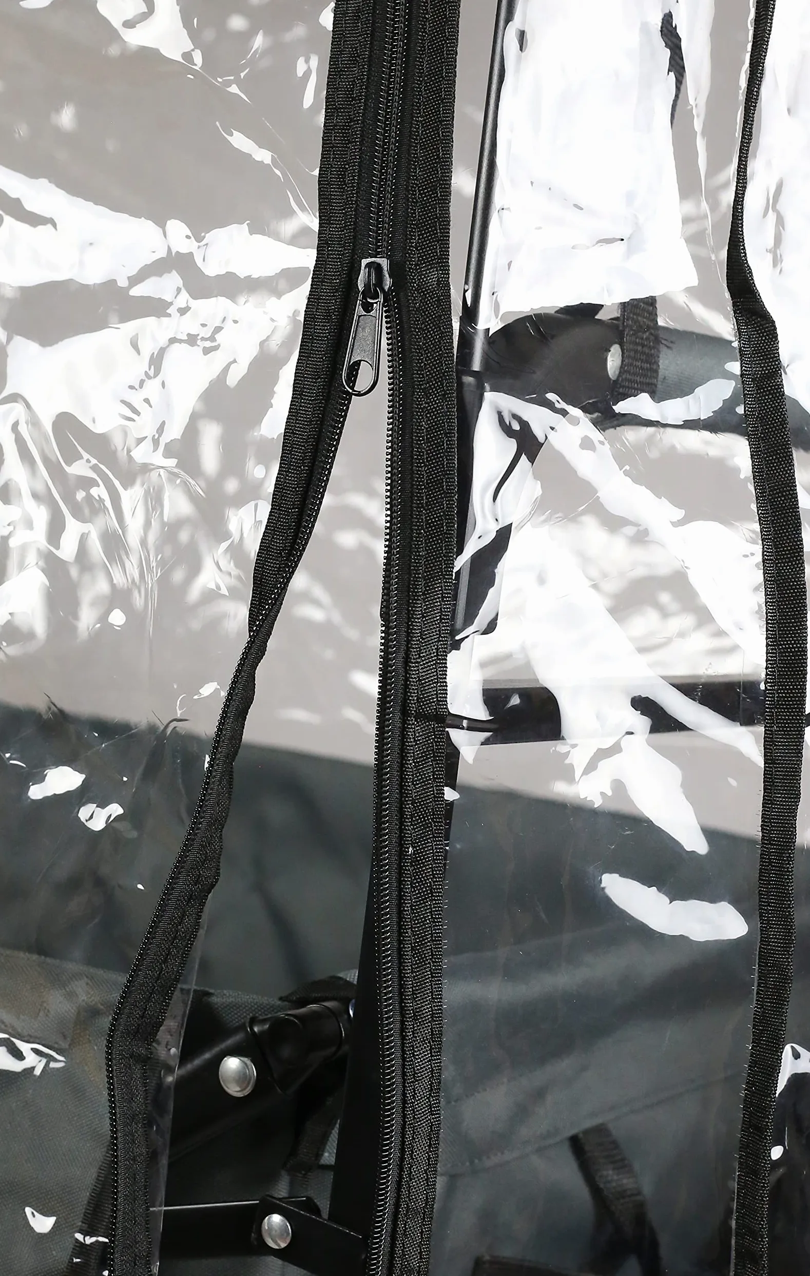 Housse de pluie pour charrette à bras Housse de pluie universelle adaptée aux charrettes à bras avec toit en PEVA PVC recyclable respectueux de l'environnement et sans phtalate