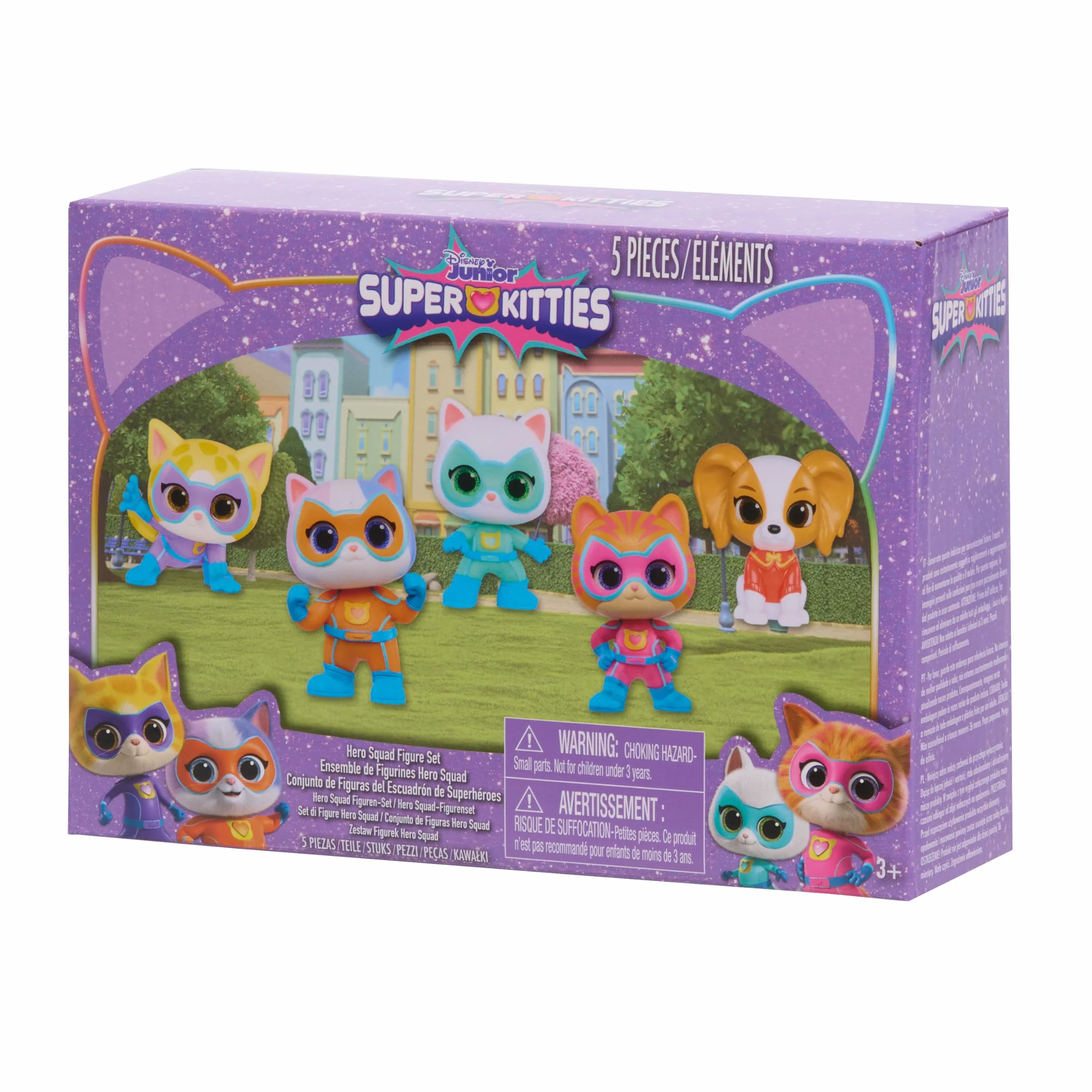 Just Play Coffret de 5 Figurines héroïques SuperChatons de Disney, Figurines à Collectionner de 5 cm de Haut, Jouets pour Enfants de 3 Ans et Plus