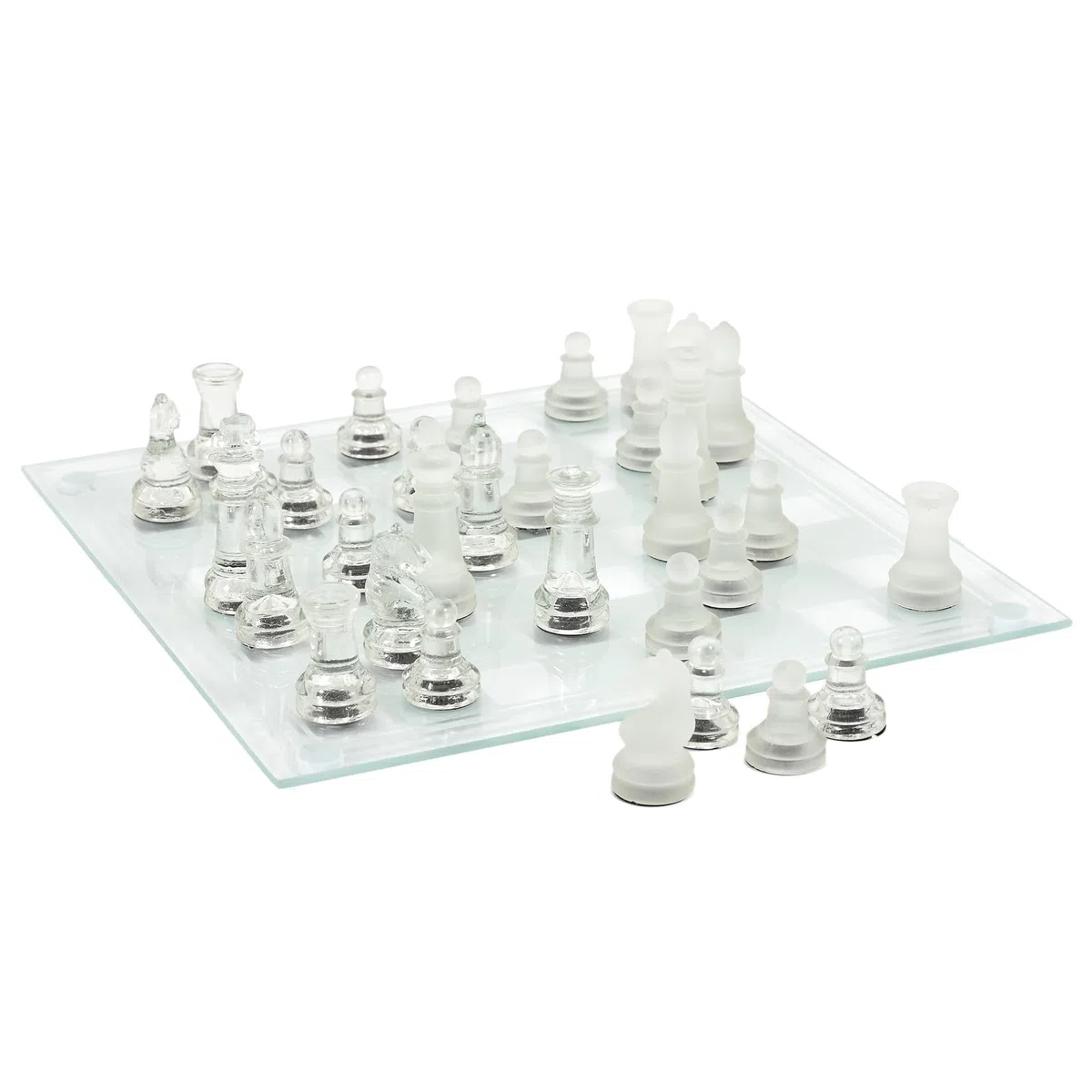 MISTER GADGet - MG3328 Jeu D'échecs en Verre Design Original - Format Pratique 25 x 25 cm - Divertissement et Cadeaux - Couleur Transparente - Taille L