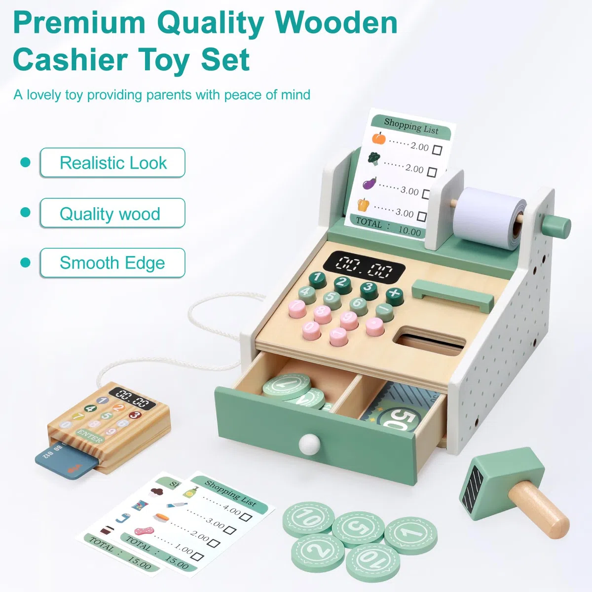 OSLINE Cadeaux pour filles et garçons de 2, 3, 4 ans, jouets éducatifs Montessori en bois, jouets d'apprentissage éducatifs pour enfants, jeu de rôle pour enfants de 3 à 5 ans, cadeau d'anniversaire