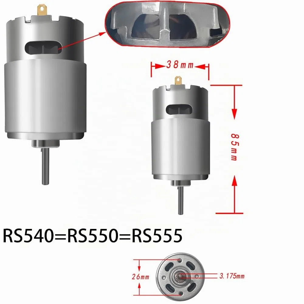 2 PIÈCES 24 V RS550 40000 tr/min Moteur de Voiture Électrique pour Enfants Upgrade, Moteur Haute Vitesse pour Voyage sur Pièces de Rechange de Voiture